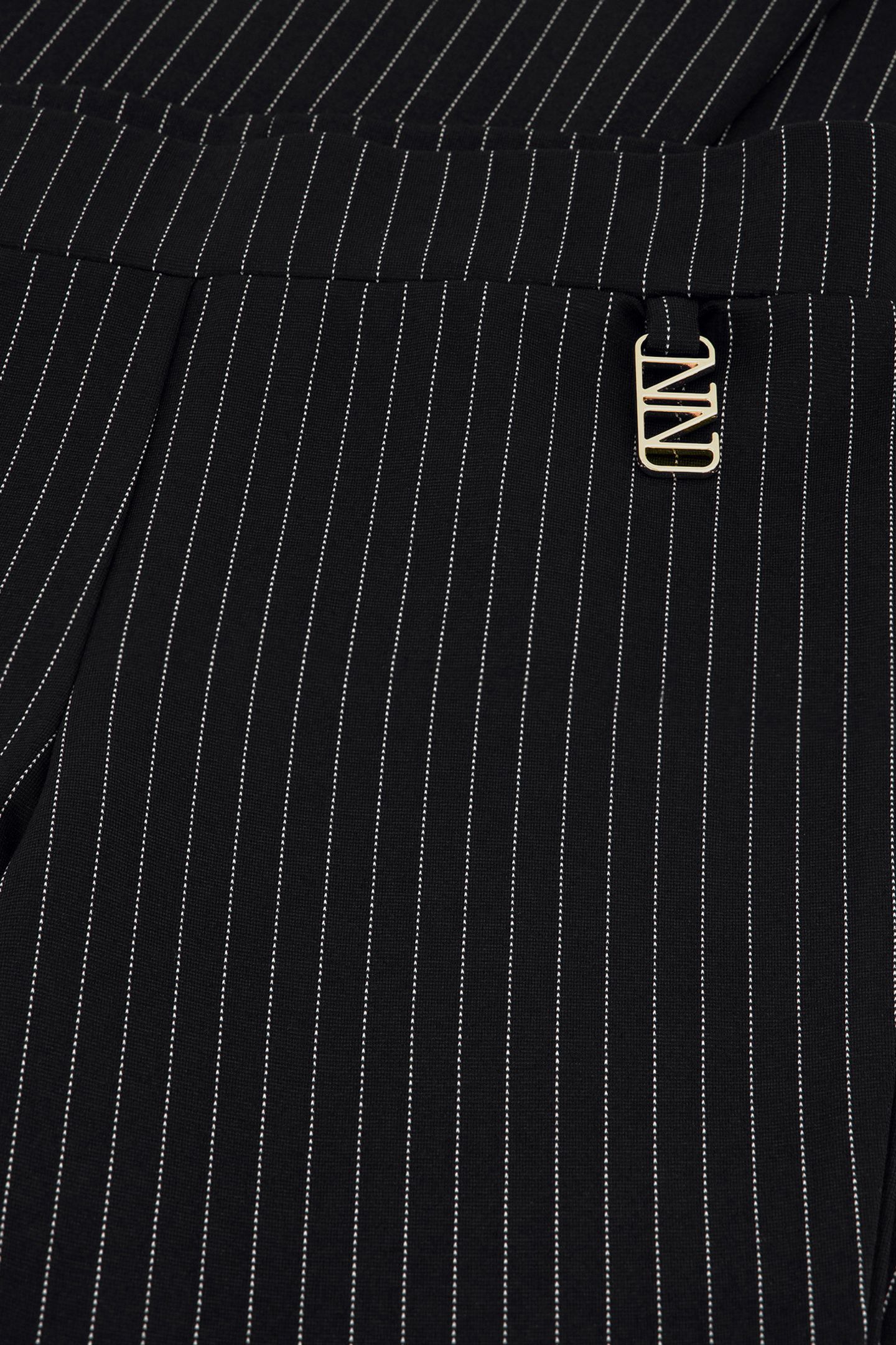 JANE PINSTRIPE FLARED PANTS BLACK 3