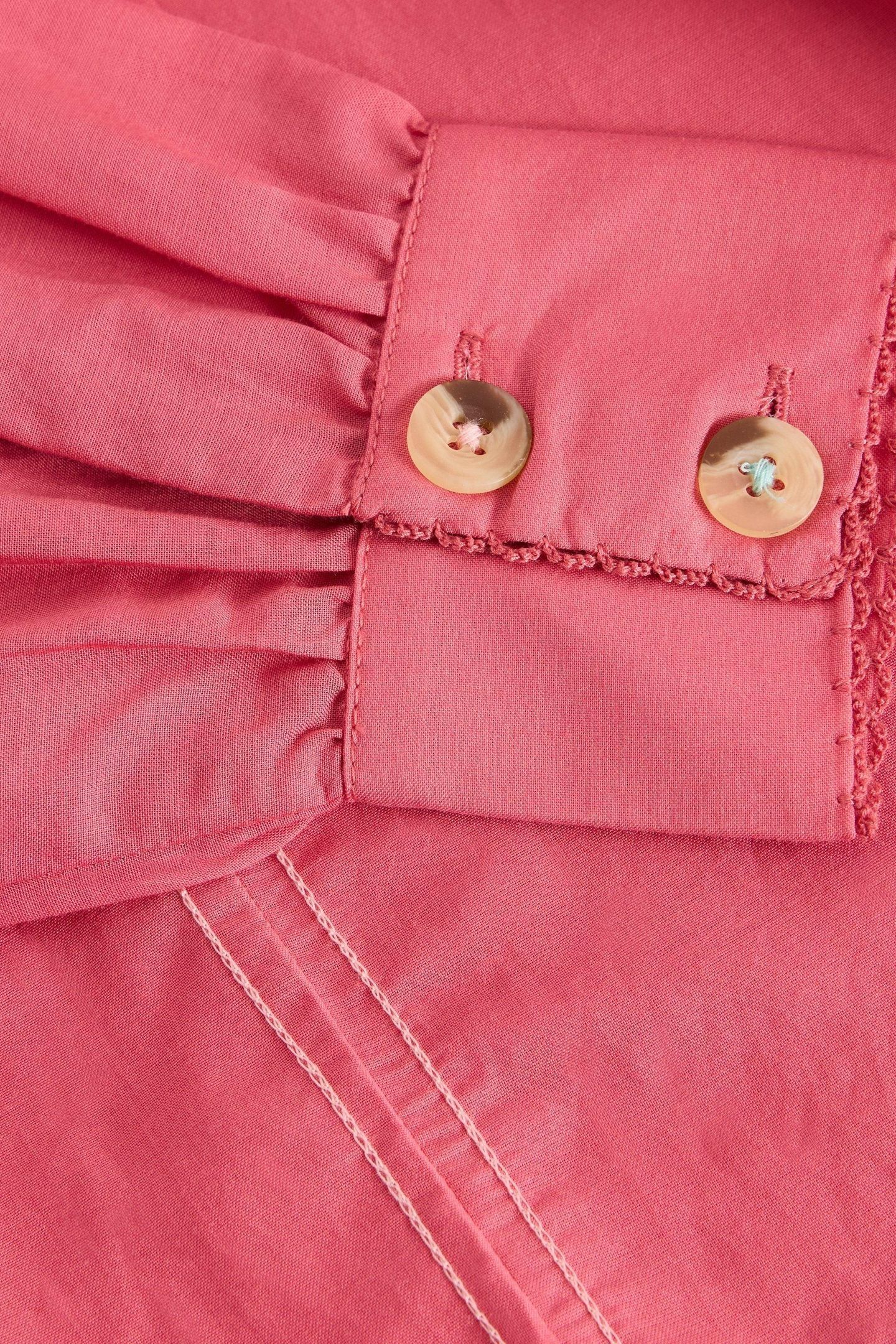 PAULINE FRILL NECK TOP MID PINK 6