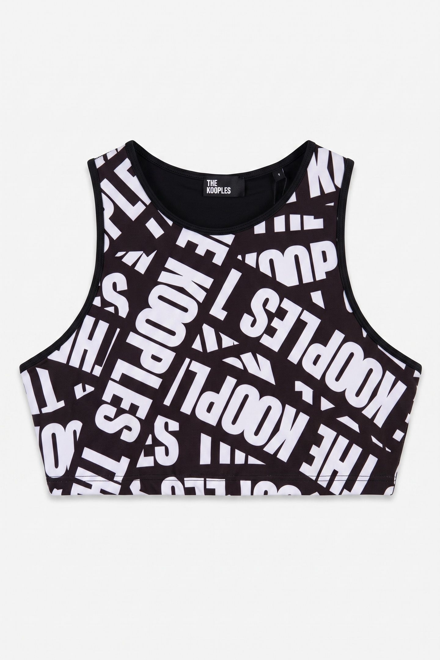 TANK TOP WITH LOGO STRIPE BLACK / WHITE 3