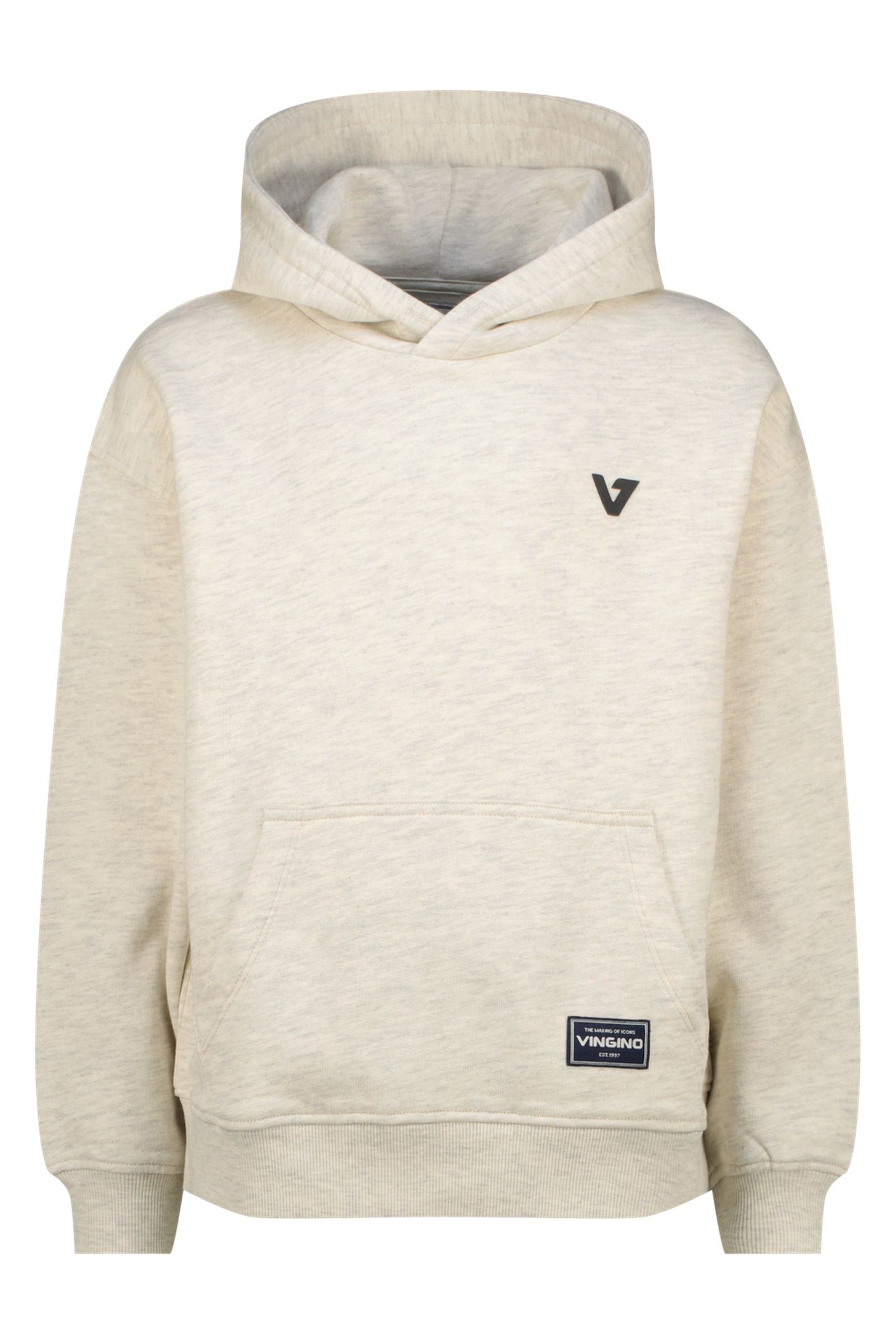 BOYS BASIC-HOODY SWEATER SOFT VANILLA MELEE 1
