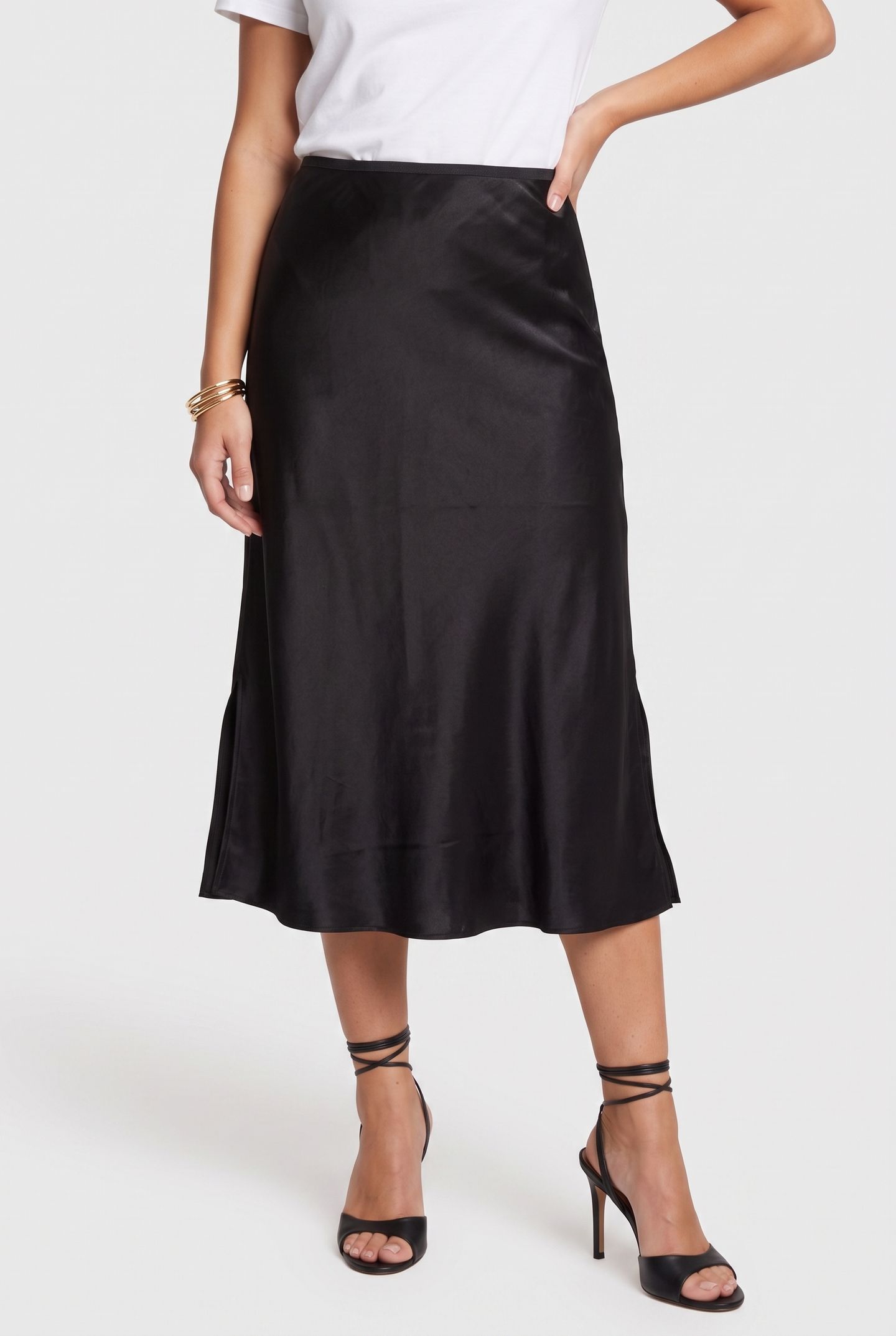 JOANIE SLIT SKIRT BLACK 1