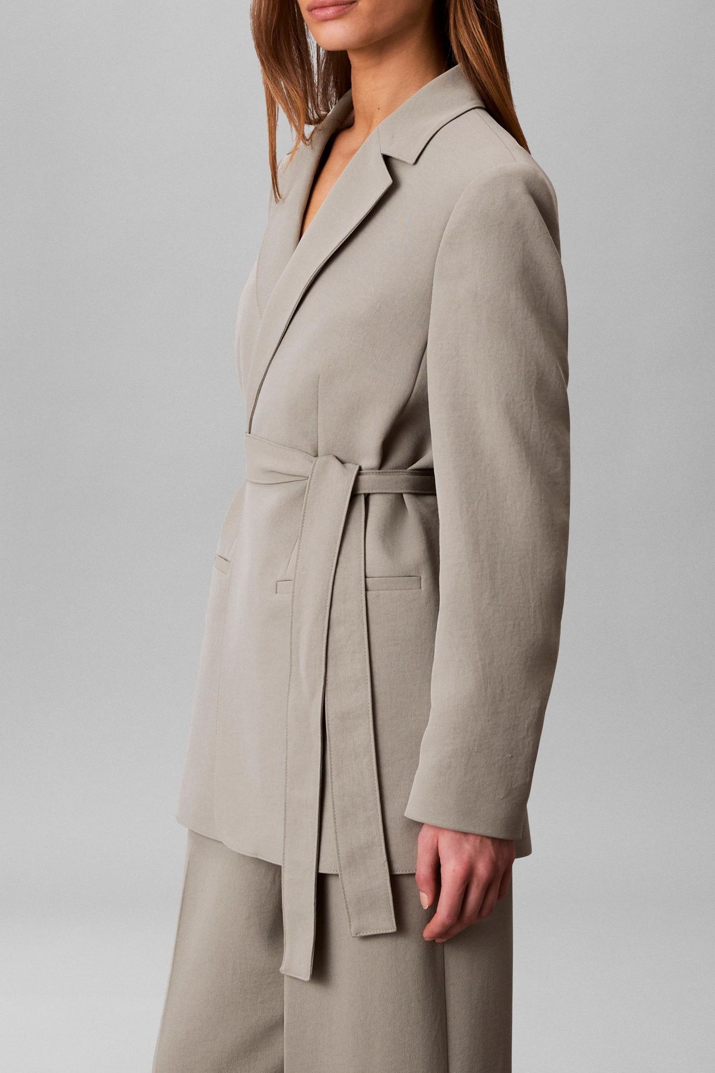 CASUAL TWILL BELTED TROUSER SHADOW 3
