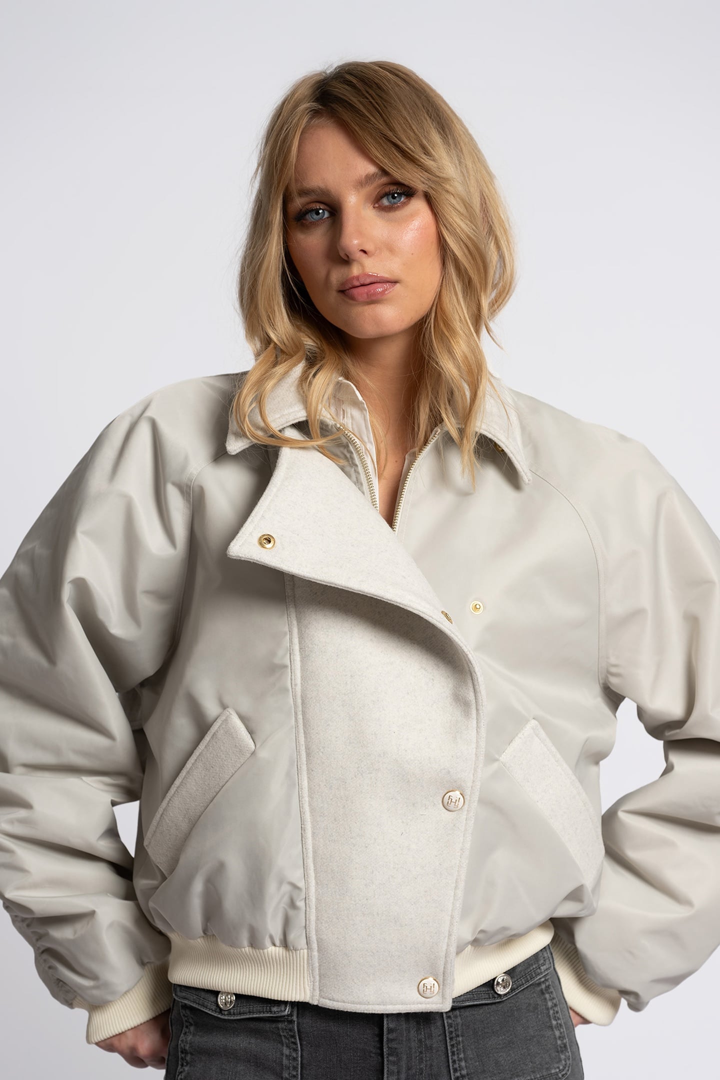 JETT BOMBER JACKET SOFT WHITE 1