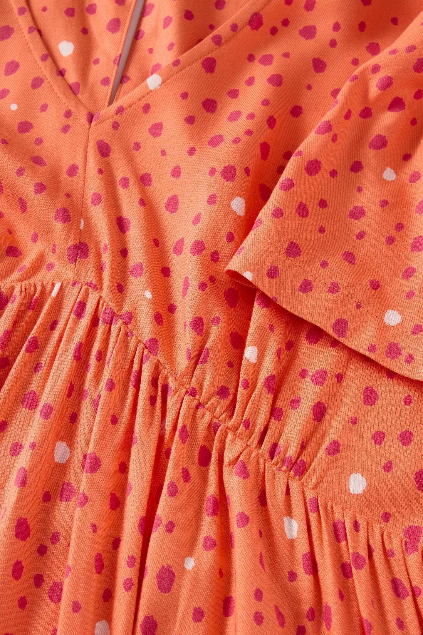 LUCY MIDI DRESS ORANGE MULTI 8