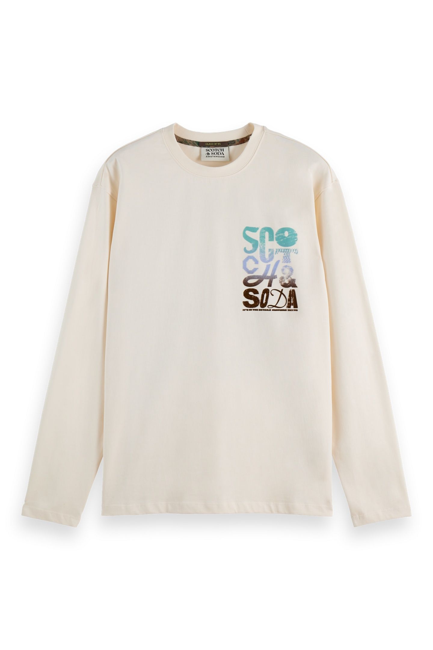 RELAXED FIT ARTWORK T-SHIRT LS EGGNOG 4