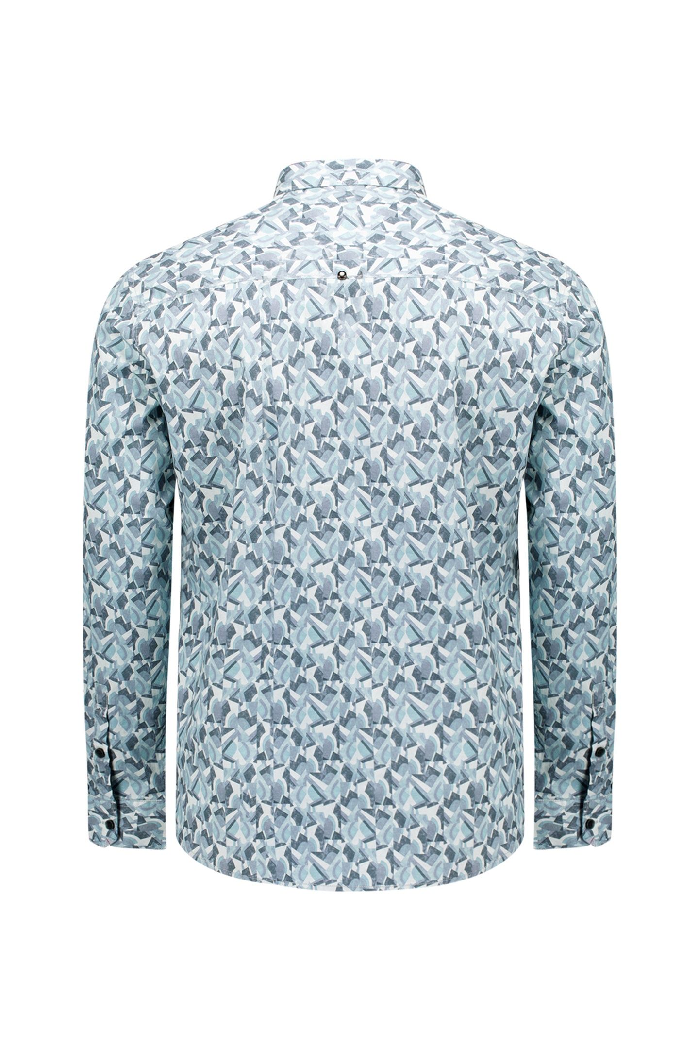SHIRT STRETCH ALLOVER PRINTED DARK STEEL 5