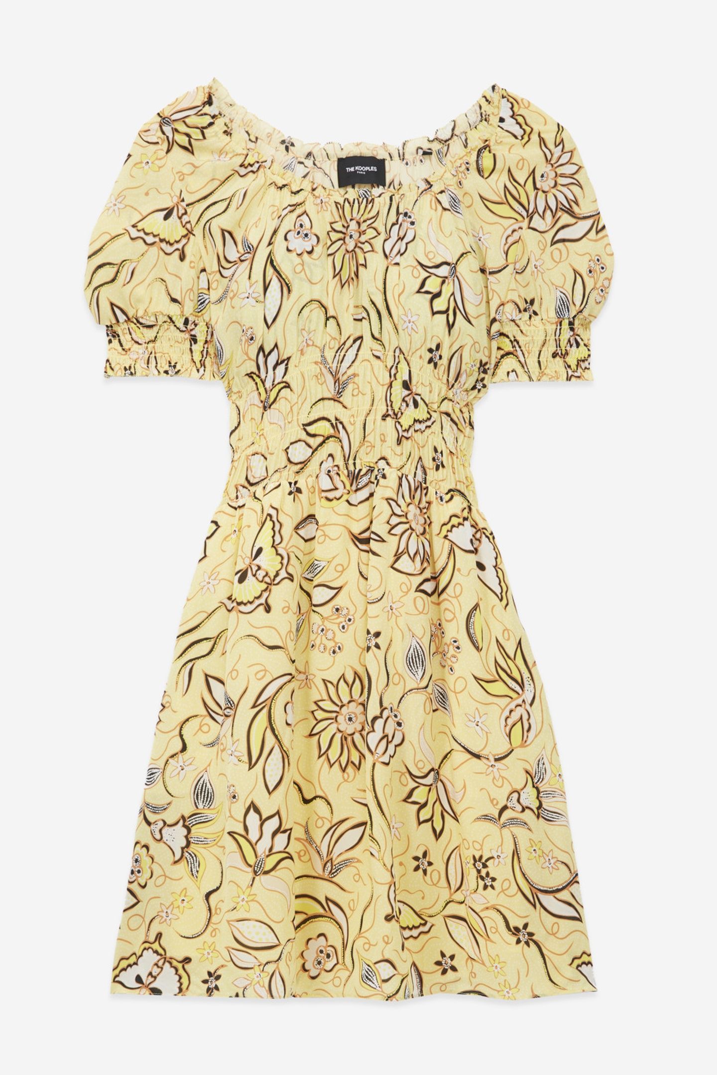 SHORT PUFFY SLEEVE DRESS YELLOW 5
