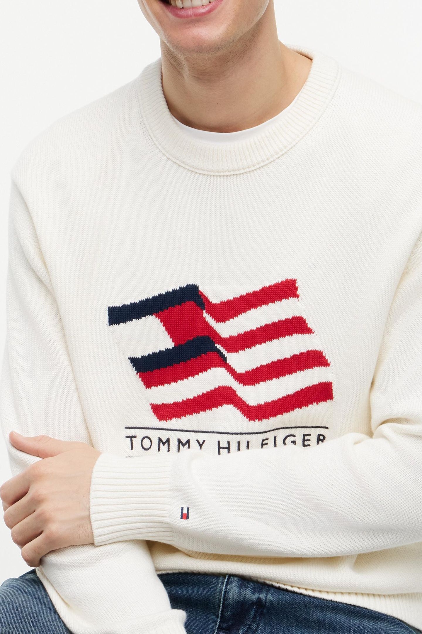 RWB CREW NECK SWEATER IVORY PETAL 4