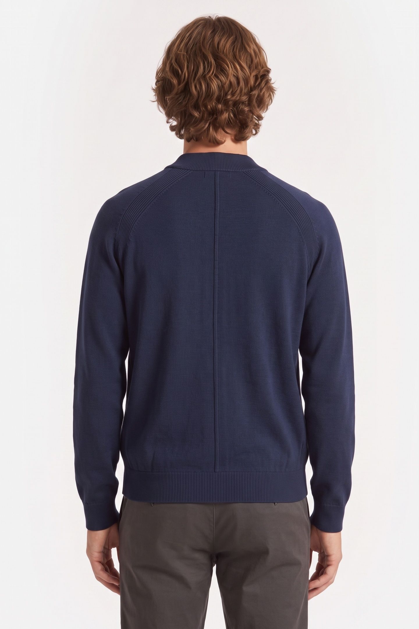 TECHNICAL ZIP-UP SWEATER DARK SAPPHIRE 3