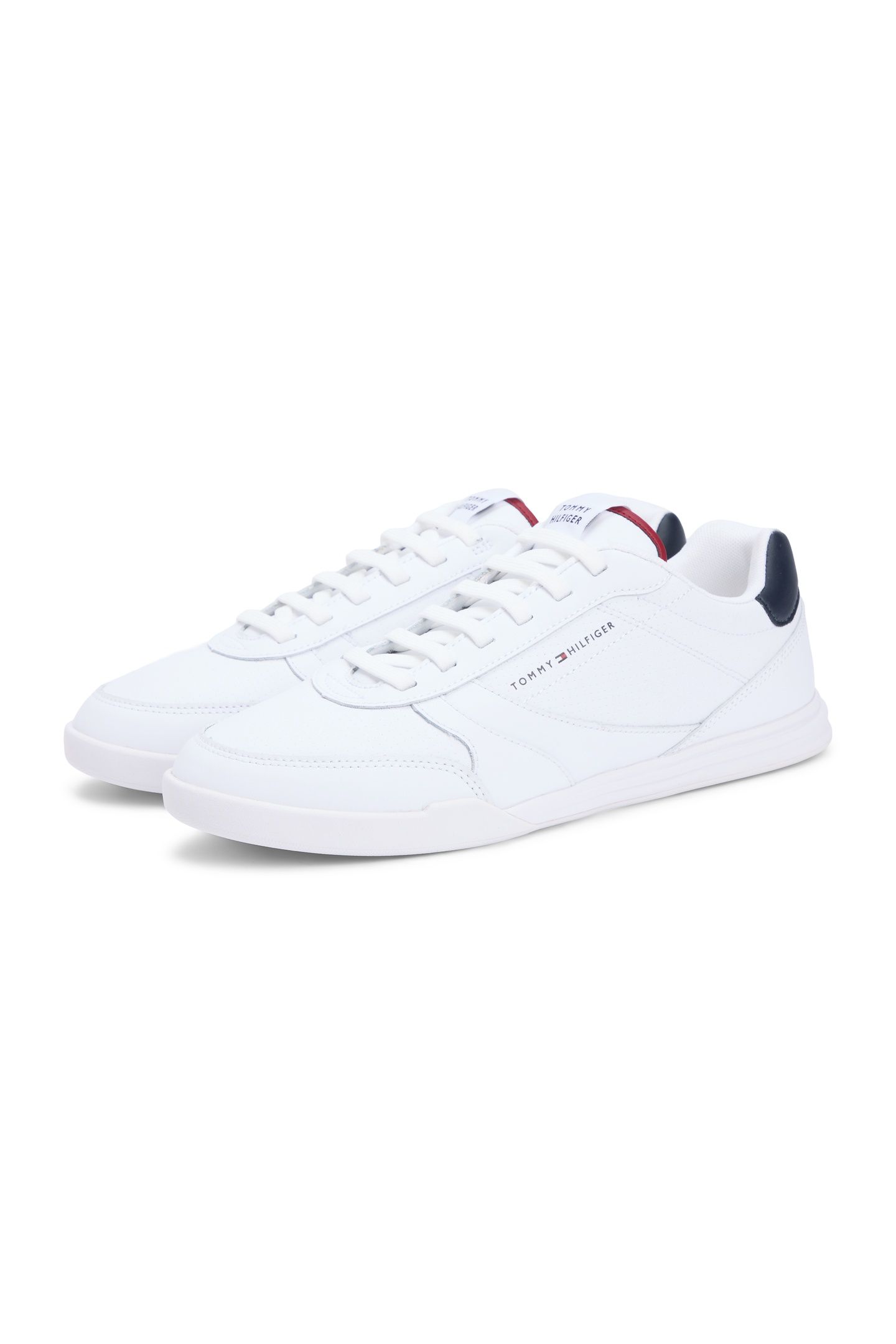 CONTRAST HEEL TRAINERS WILEATHER WHITE 2