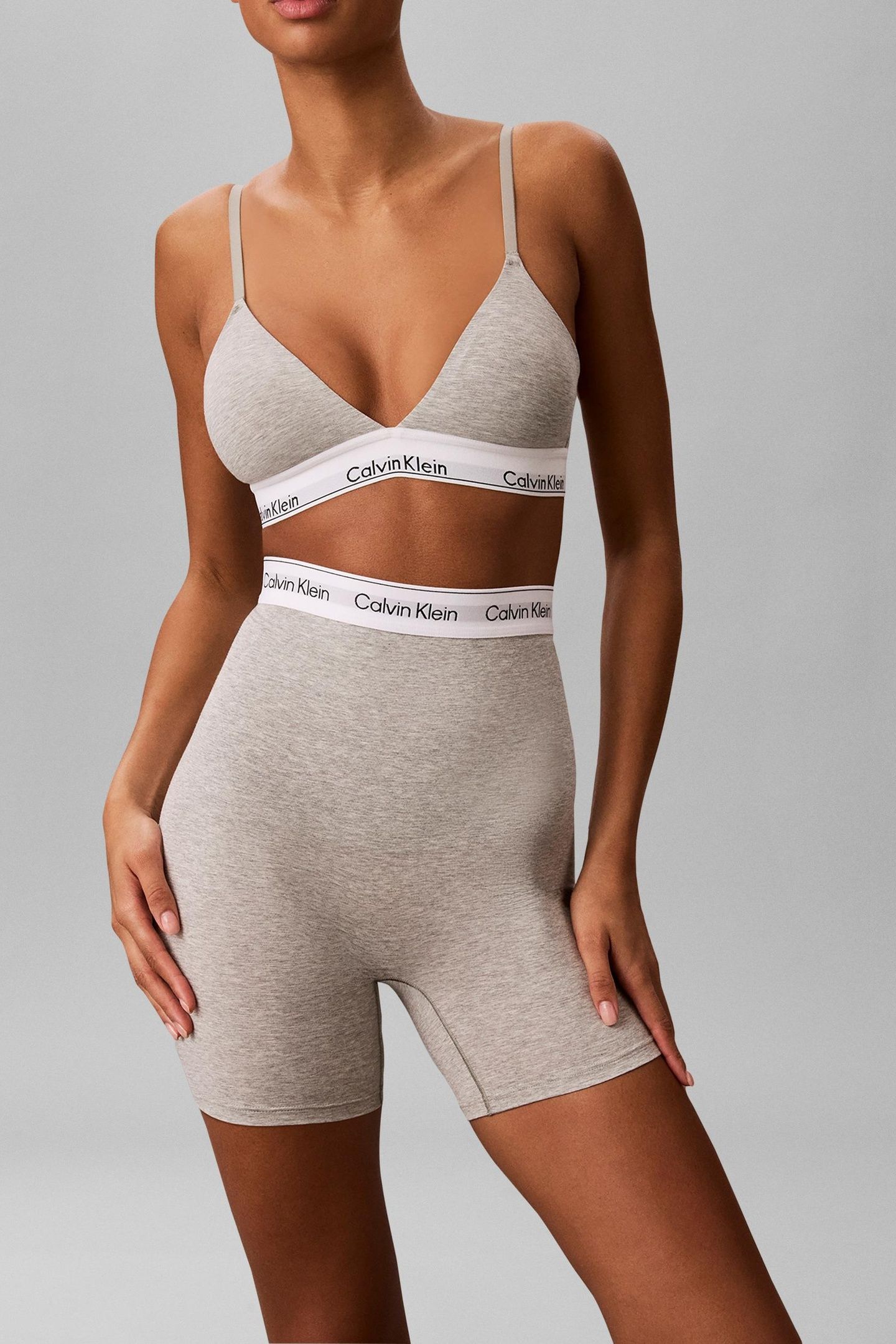 THIGH SHORT B10 GREY HEATHER 1