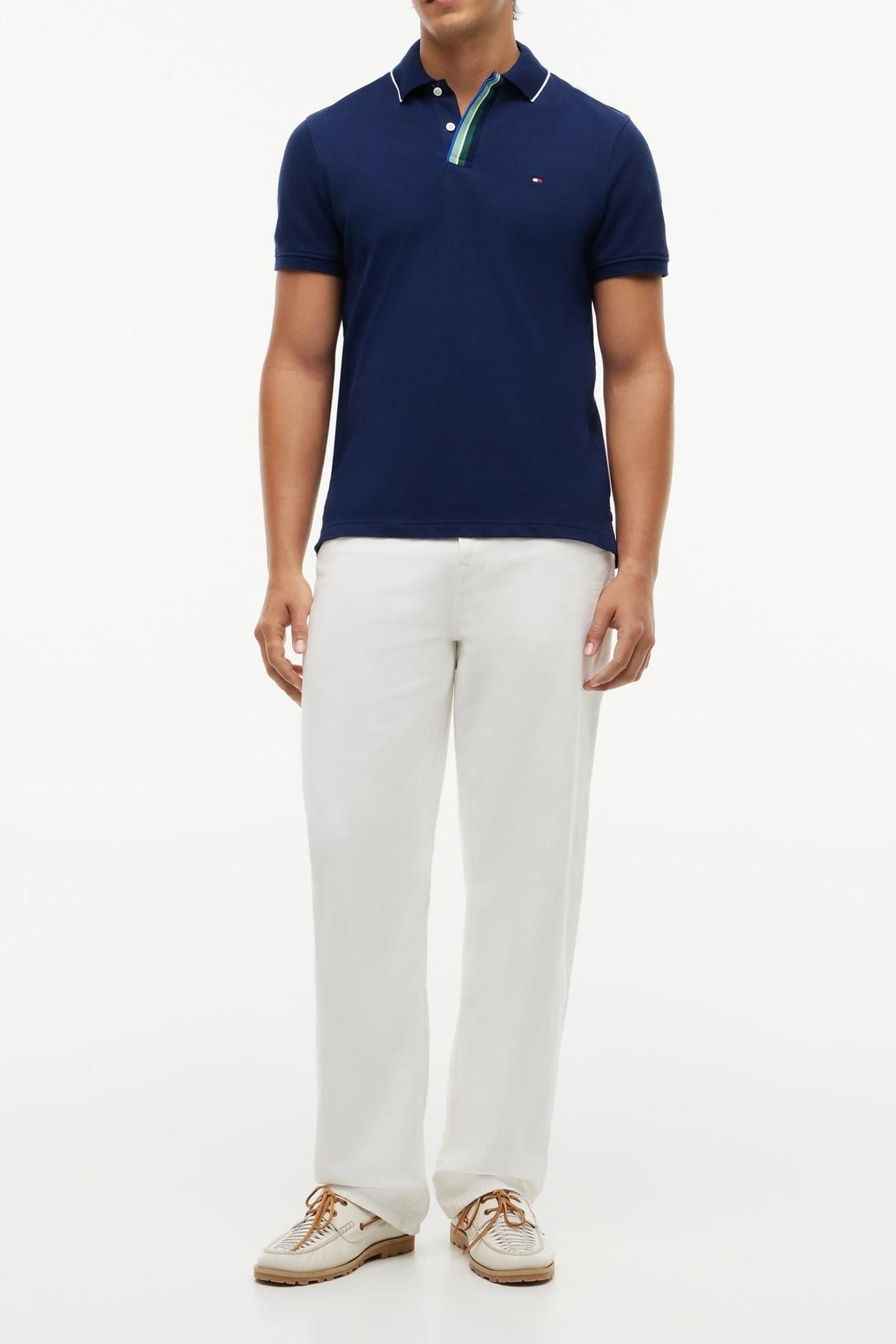 PIQUE PLACKET T-SHIRT CARBON NAVY 4