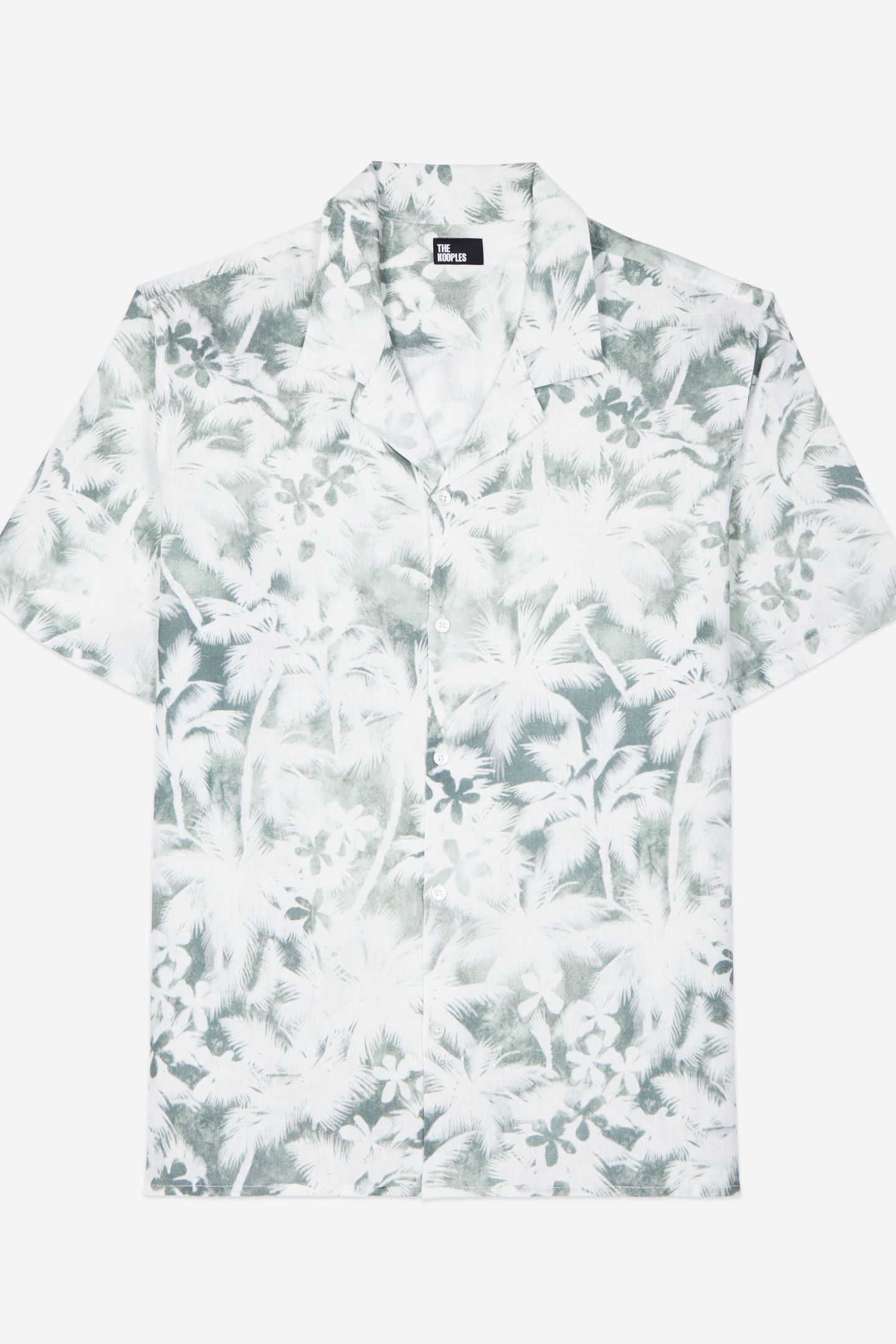 SHORT-SLEEVED SHIRT WITH SHARK COLLAR WHITE-KAKI 5