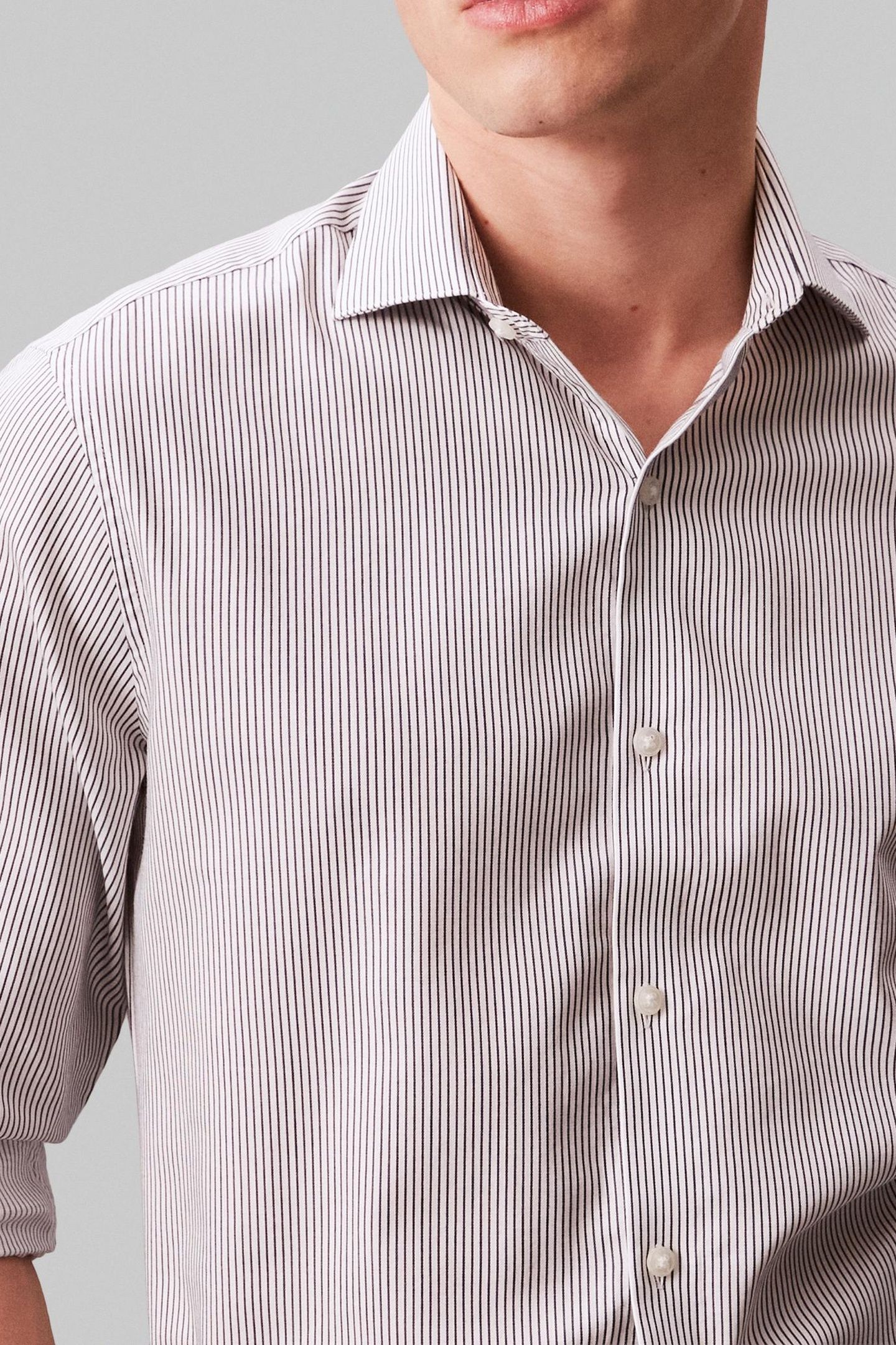 SLIM STRIPED STRAIGHT SHIRT NAVY 5