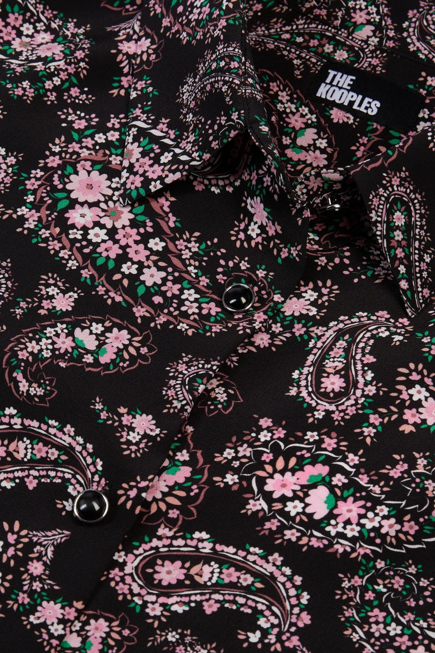 LONG-SLEEVED SILK SHIRT BLACK/PINK 6