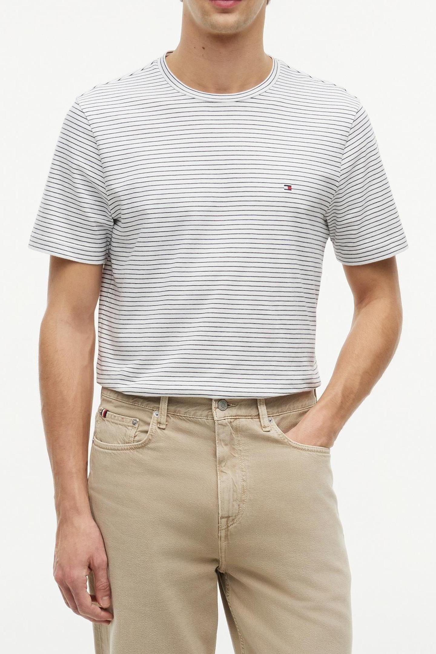 ESS SEASONAL REGULAR FIT TEE ECRU/DESERT SKY STRIPE 1