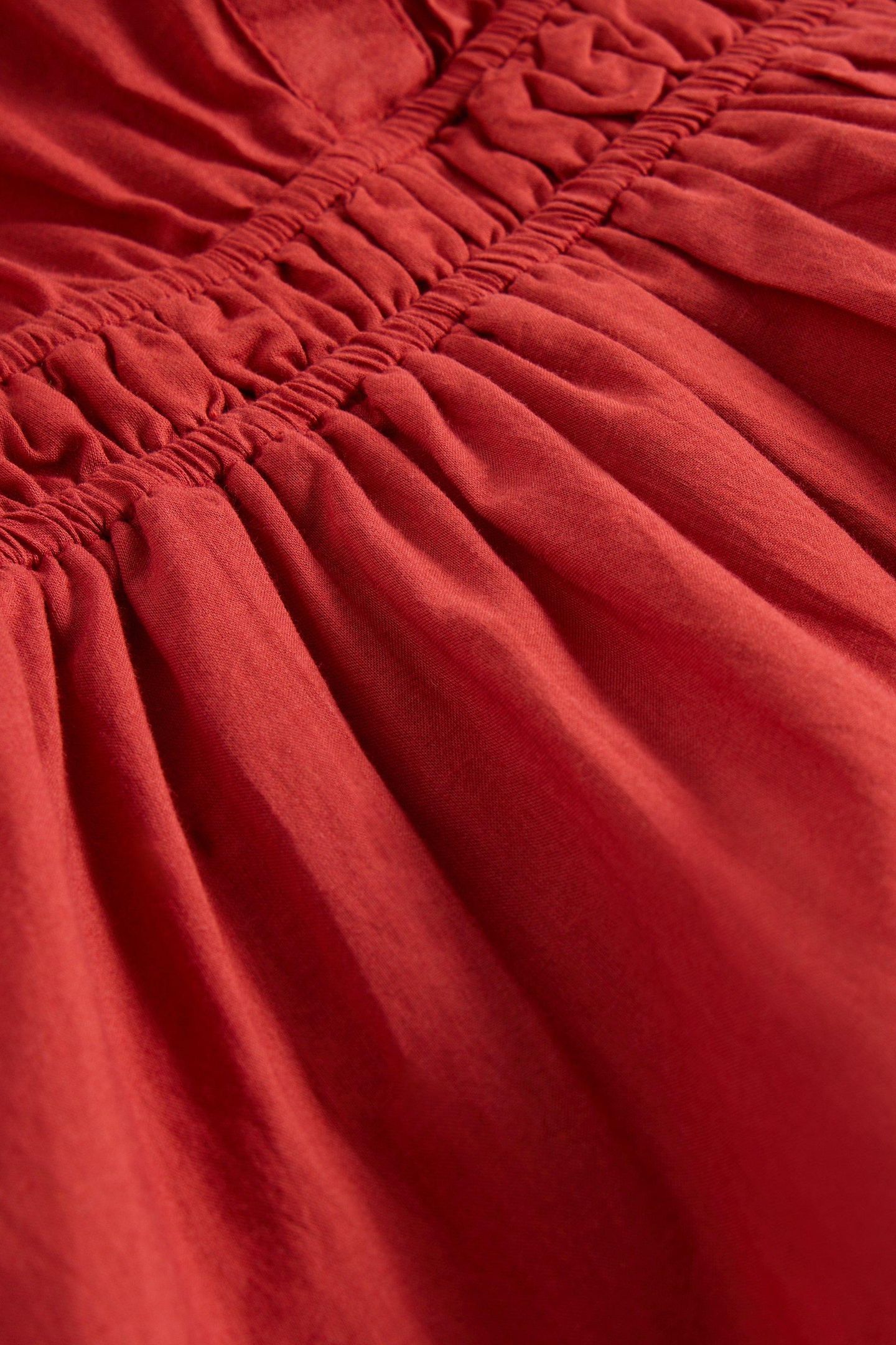 WILLOW BRODERIE DRESS DARK RED 8