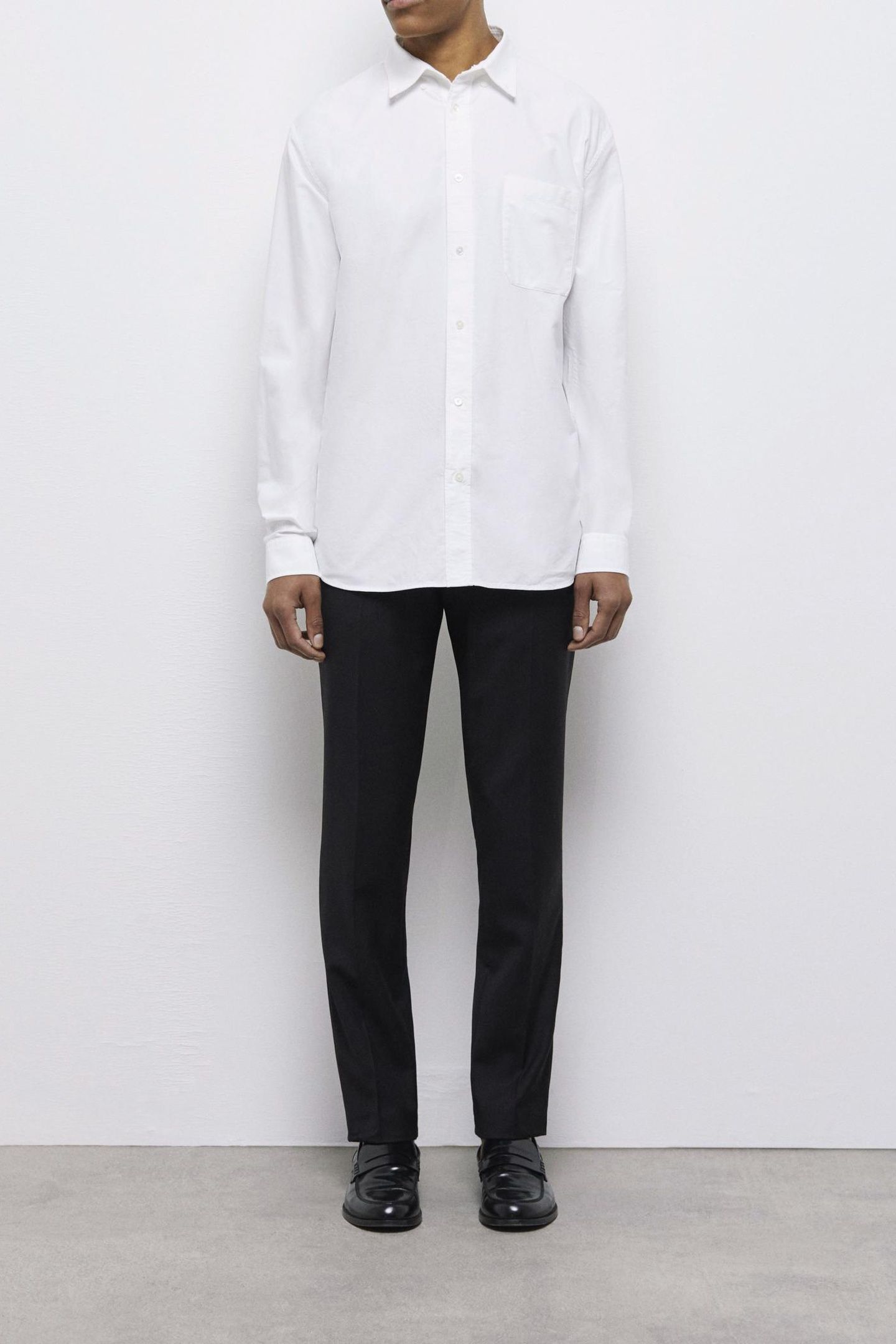 LONG-SLEEVED SHIRT WITH CLASSIC COLLAR WHITE 2