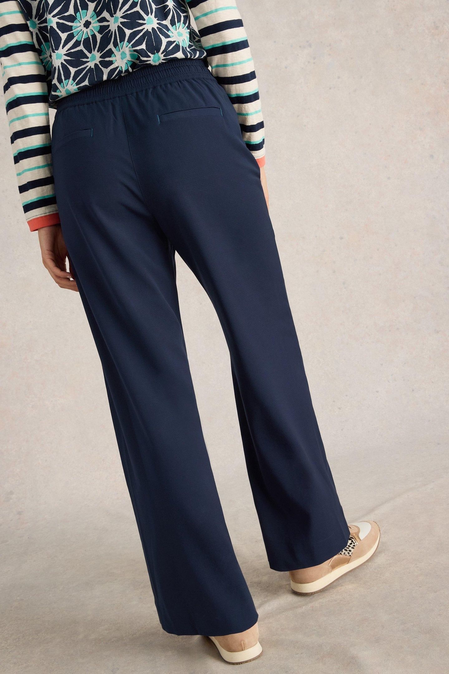 FREDA WIDE LEG TROUSER DARK NAVY 3