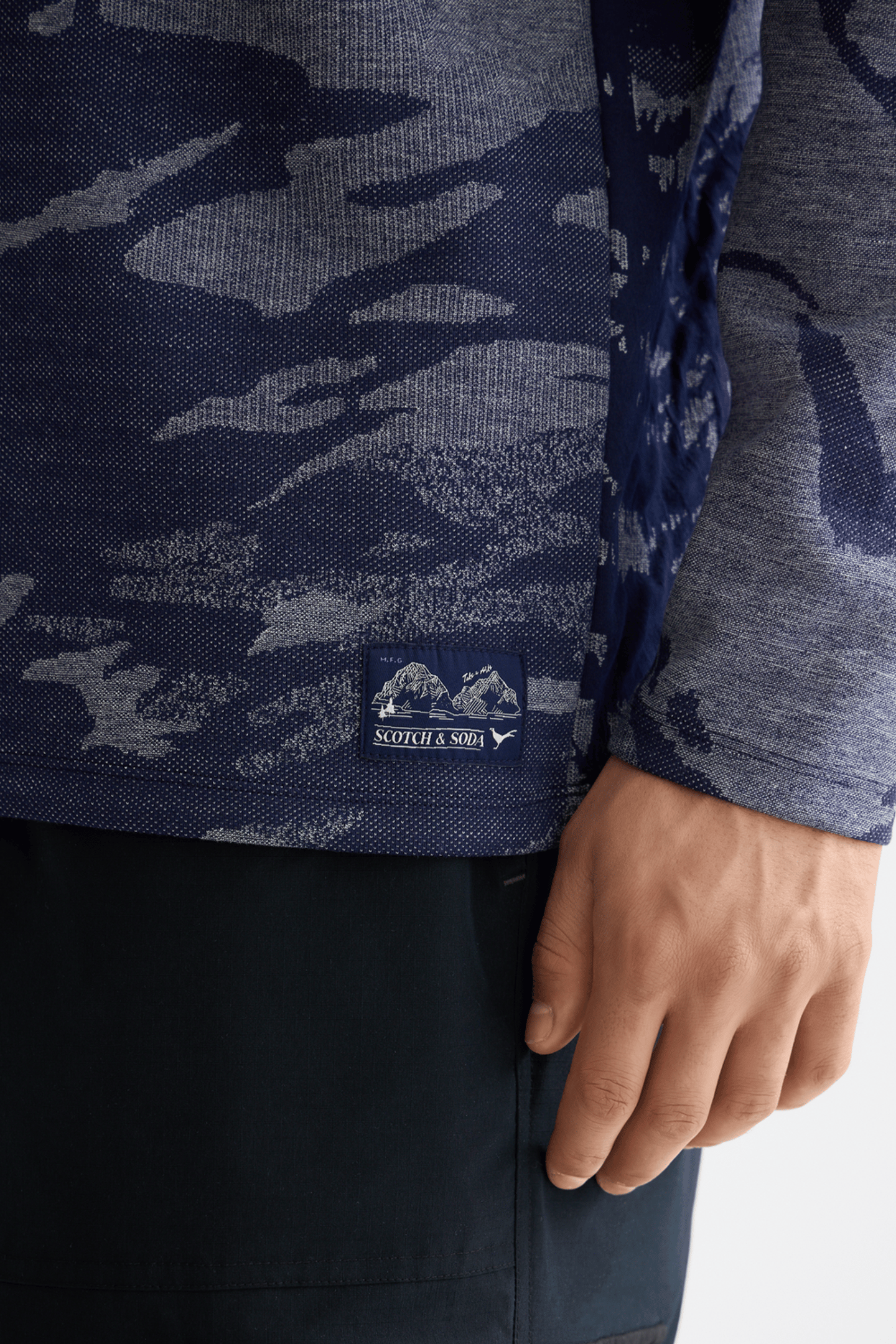 RELAXED FIT JACQUARD KNIT PEACOAT 7