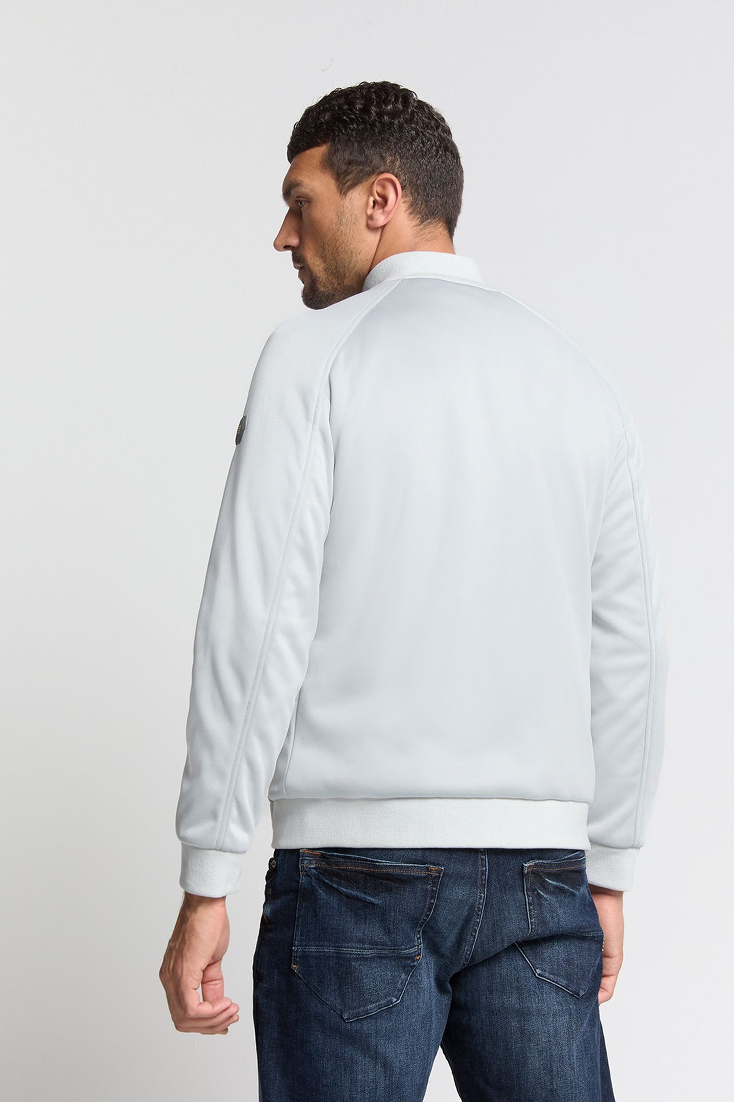 JACKET SHORT FIT SEALED KNITTED MIX CHALK 3