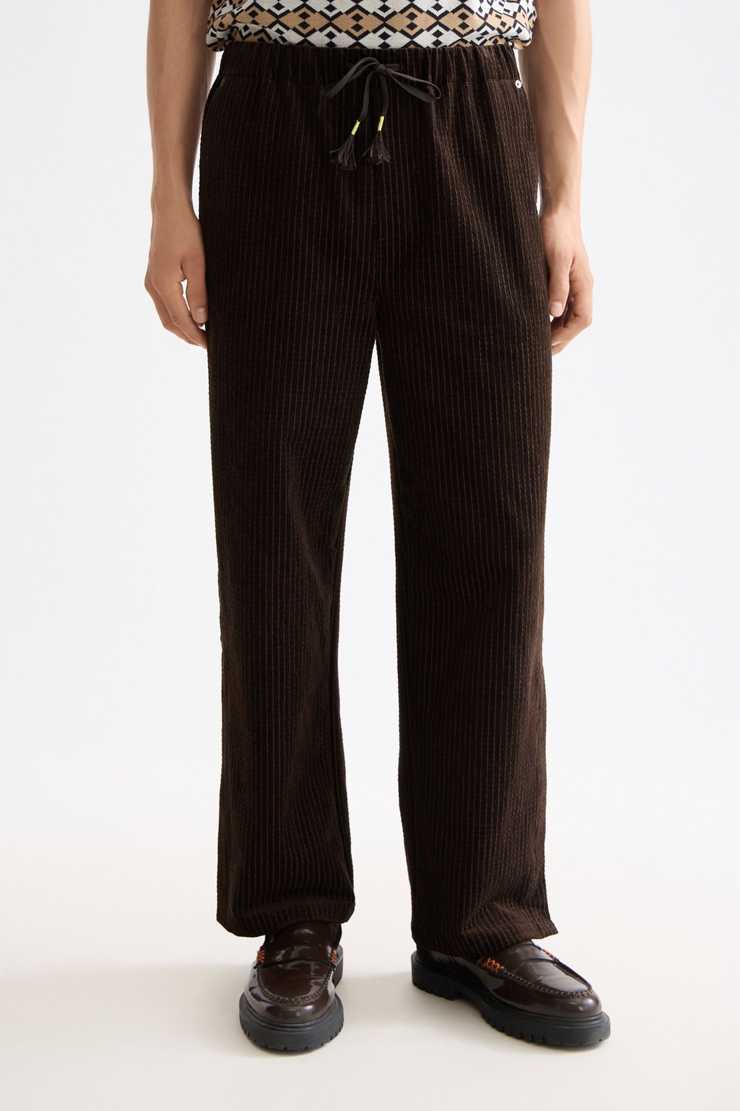 JACQUARD COTTON-BLEND CORDUROY RELAXED FIT JOGGER DEMITASSE 1