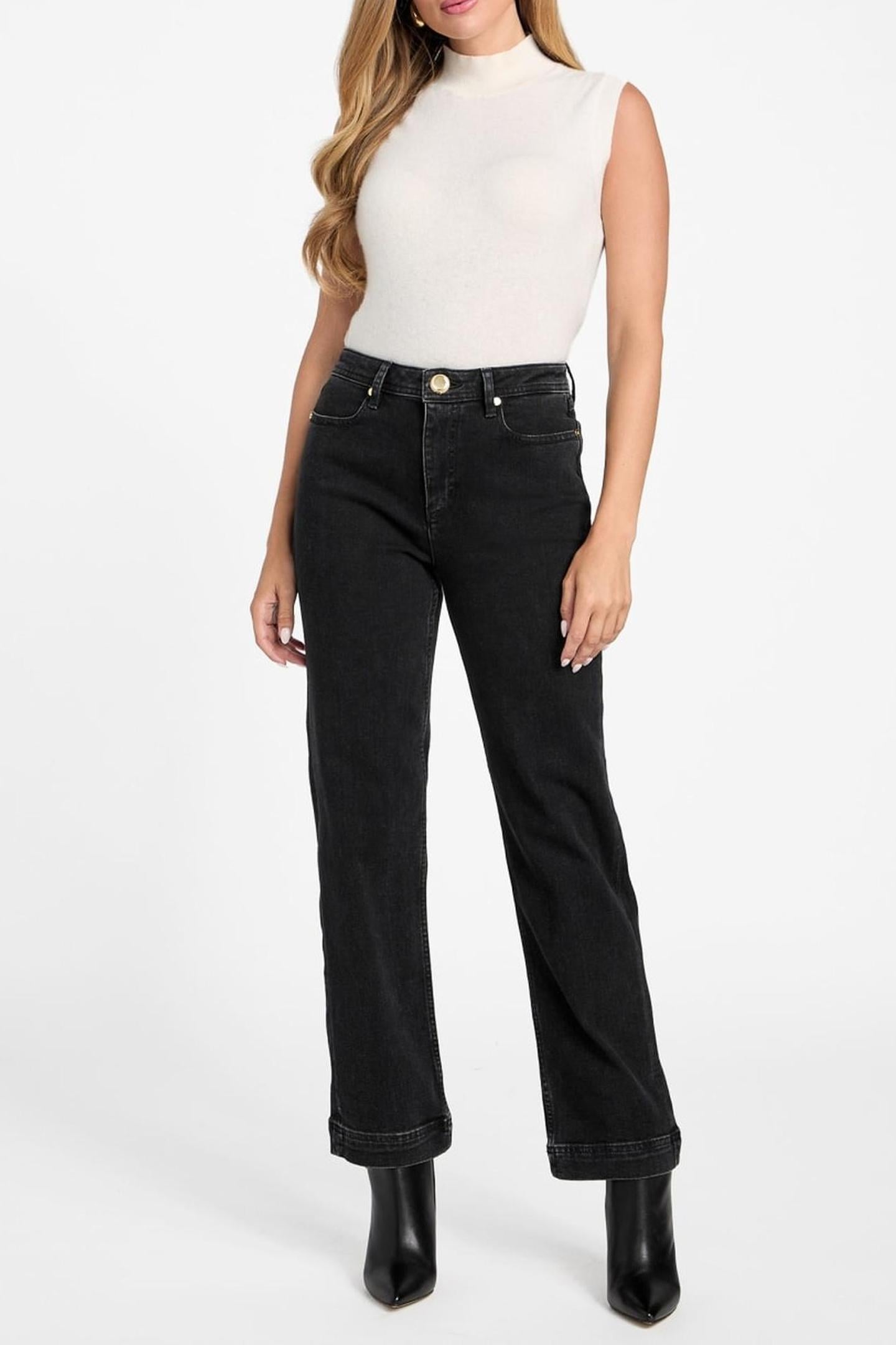 DORIS STRAIGHT DENIM JET BLACK A996 1