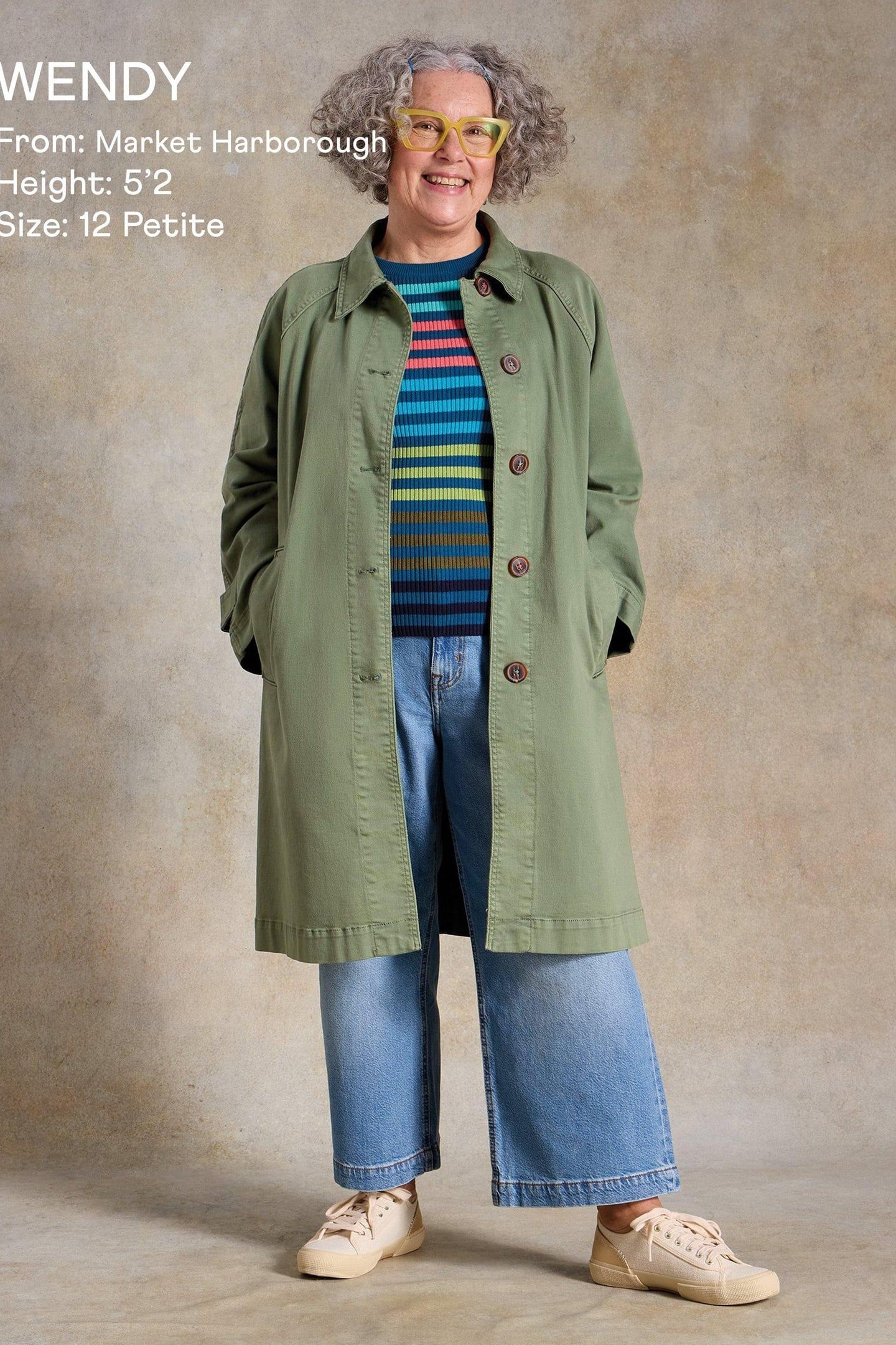 OAKLEIGH DENIM COAT MID GREEN 8