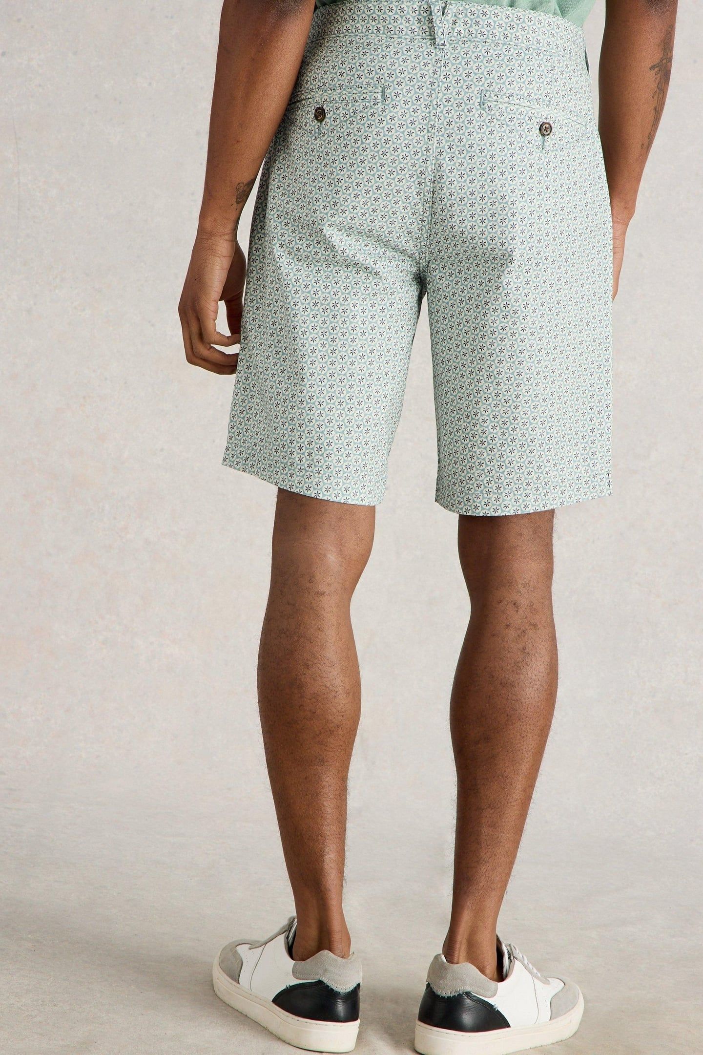 GEO PRINTED CHINO SHORT BLUE PRINT 3