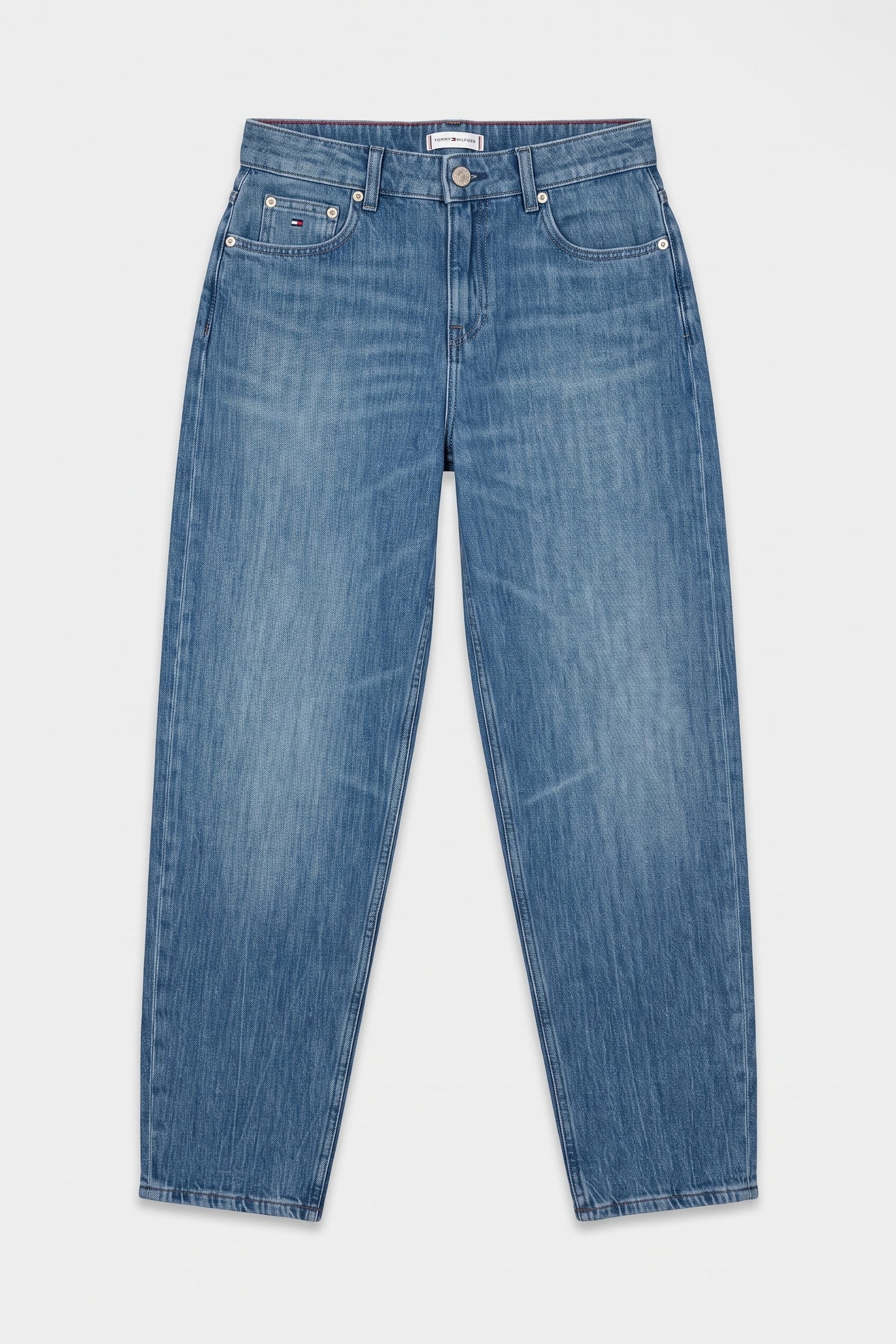 GIRLS BARREL WASHED JEANS DENIM MEDIUM SOFT 1