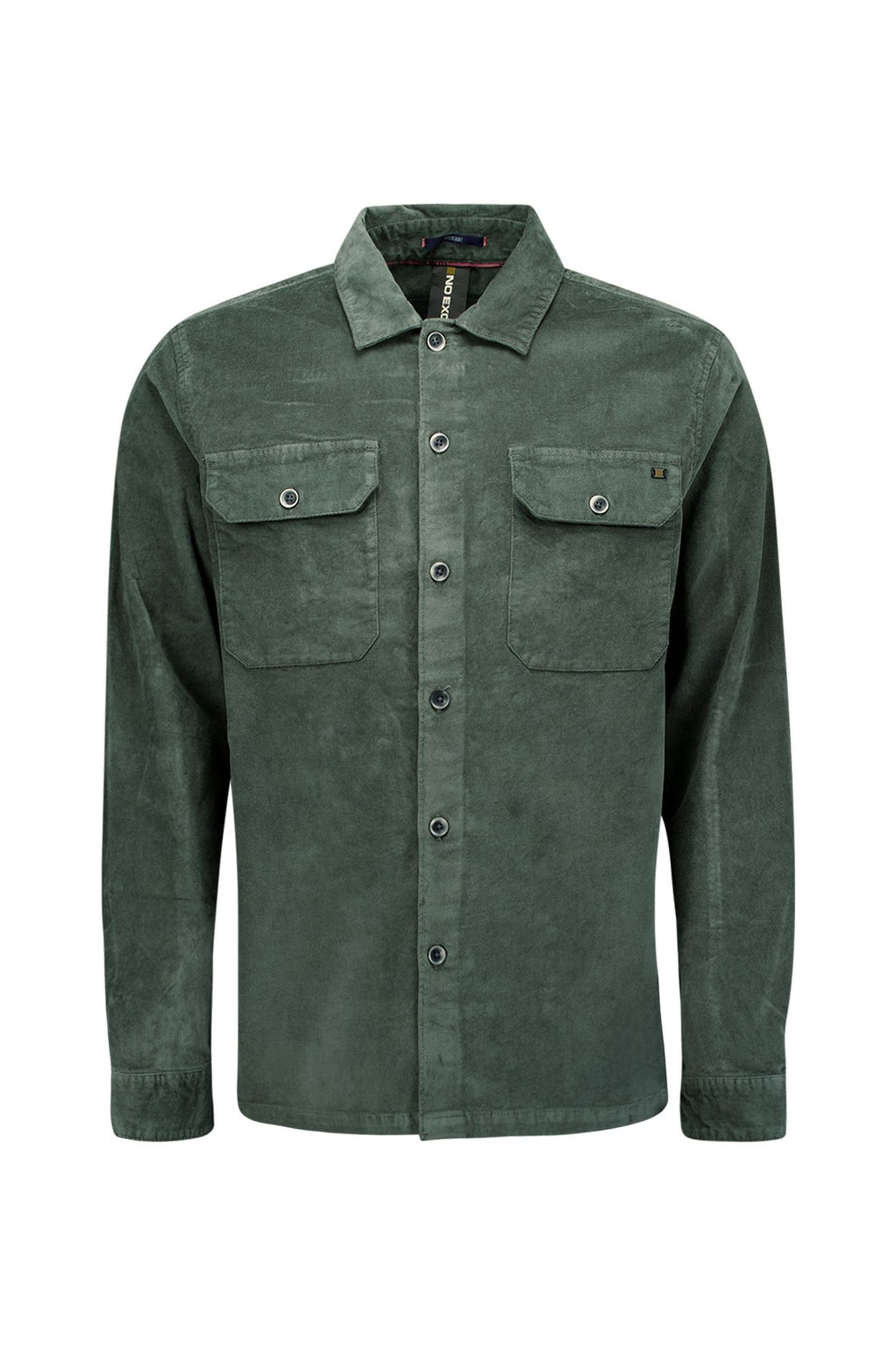 OVERSHIRT BUTTONS TWILL DARK GREEN 4