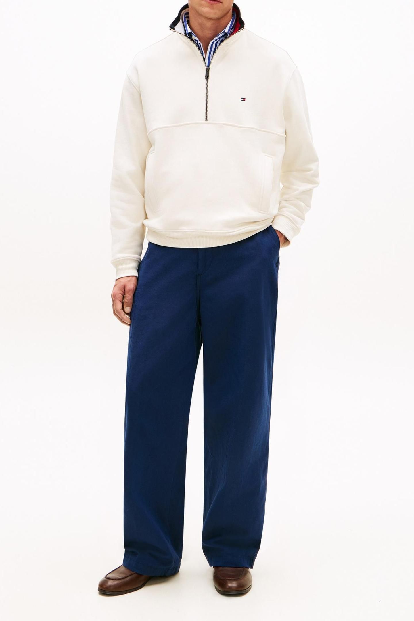 FLAG 1/4 ZIP IVORY PETAL 2