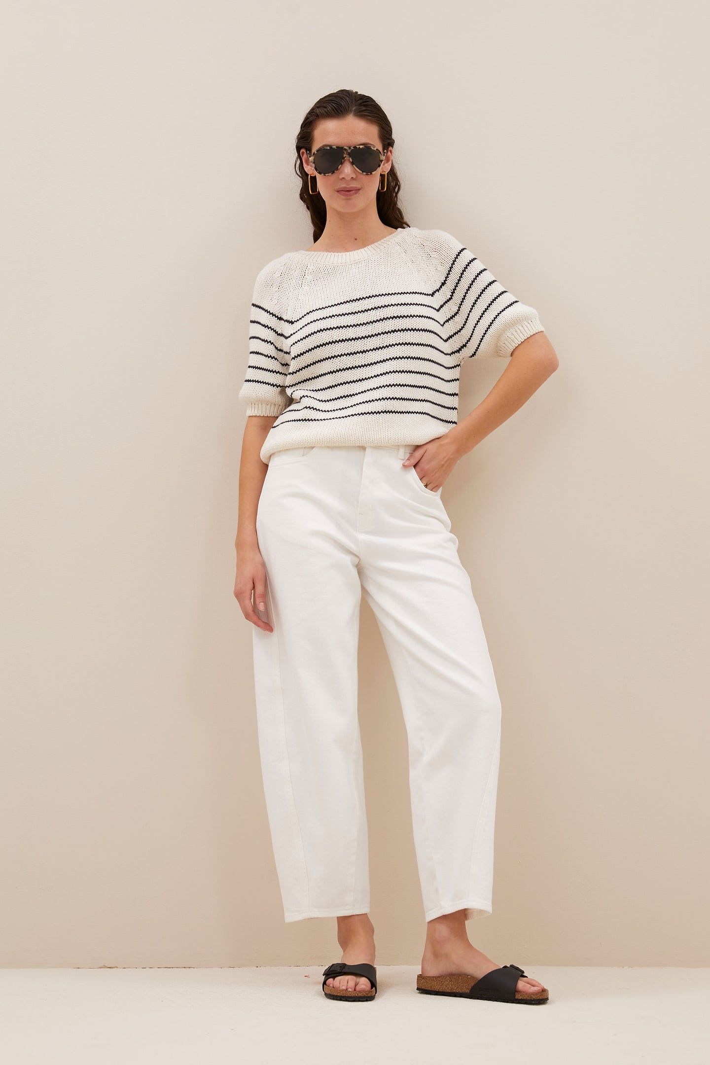 CRUZ STRIPE PULLOVER NAVY STRIPE 1