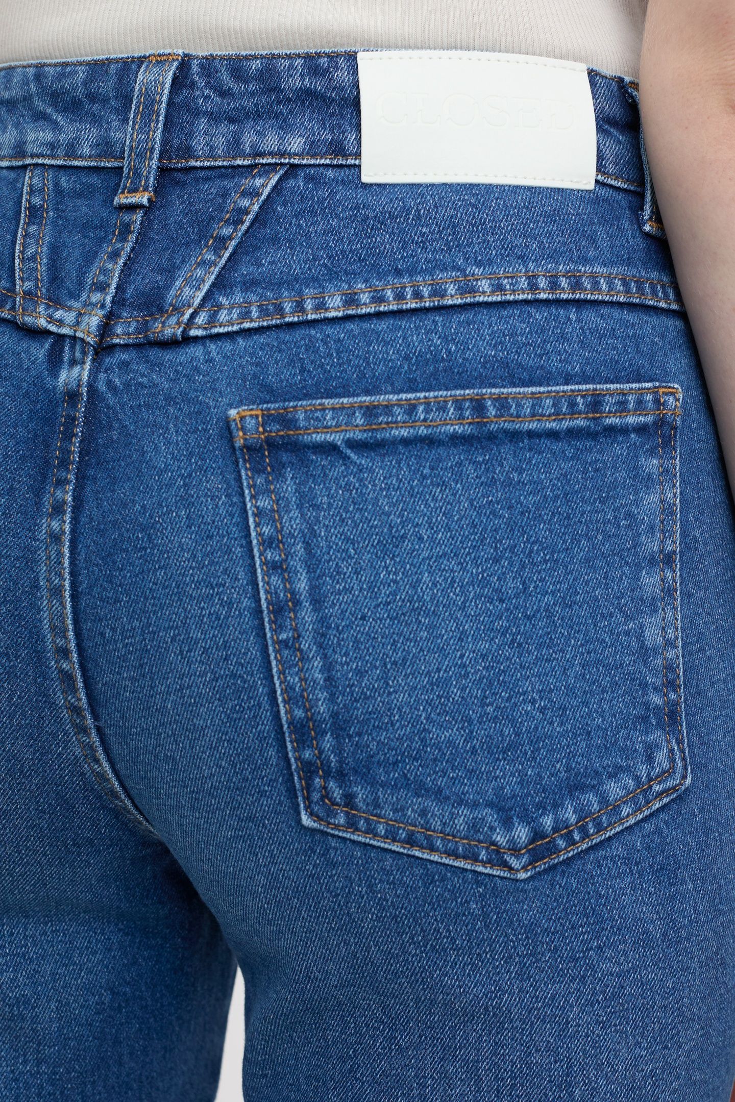 PEDAL PUSHER JEANS MID BLUE 6