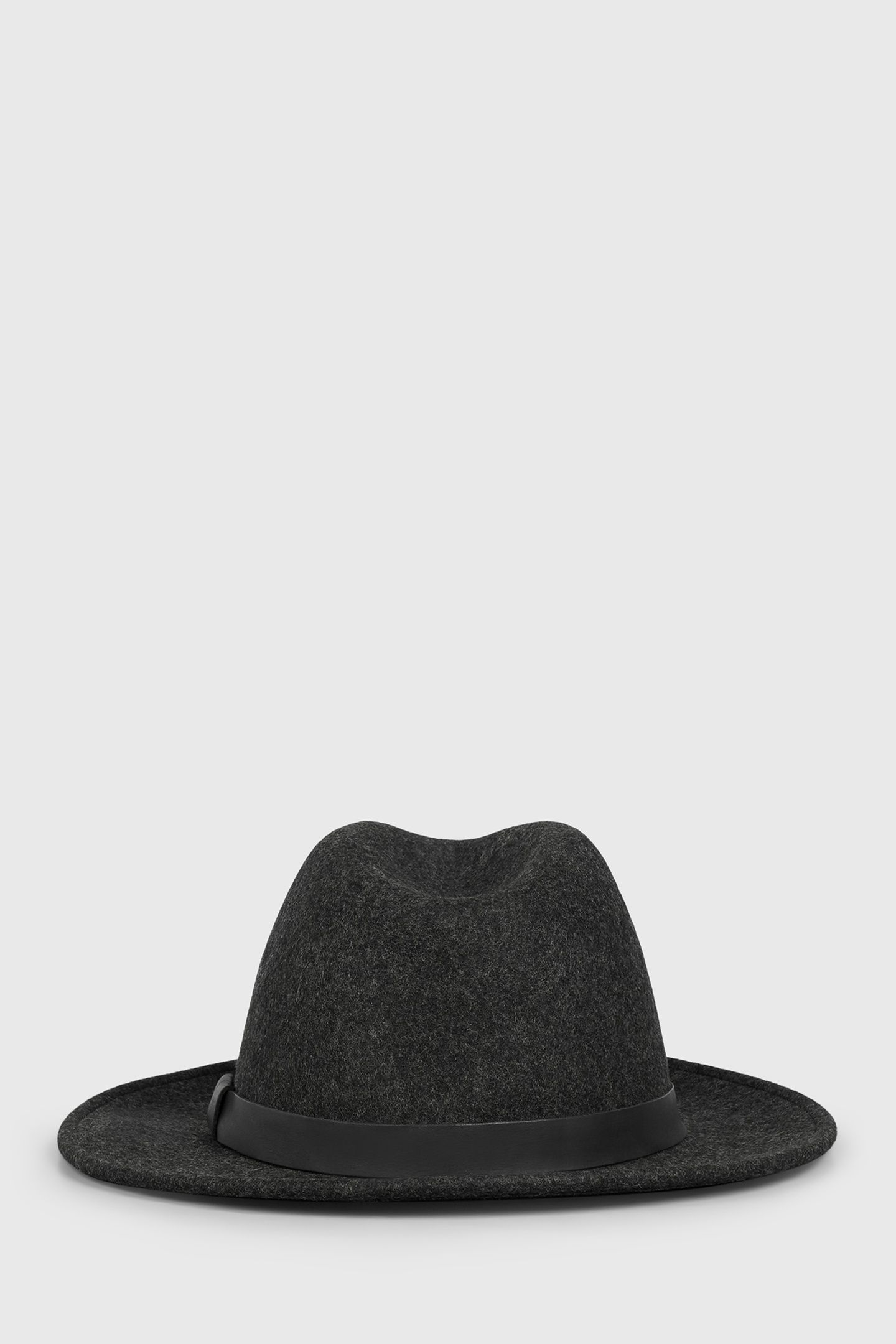BRONSON LEATHER FEDORA CHARCOAL 3