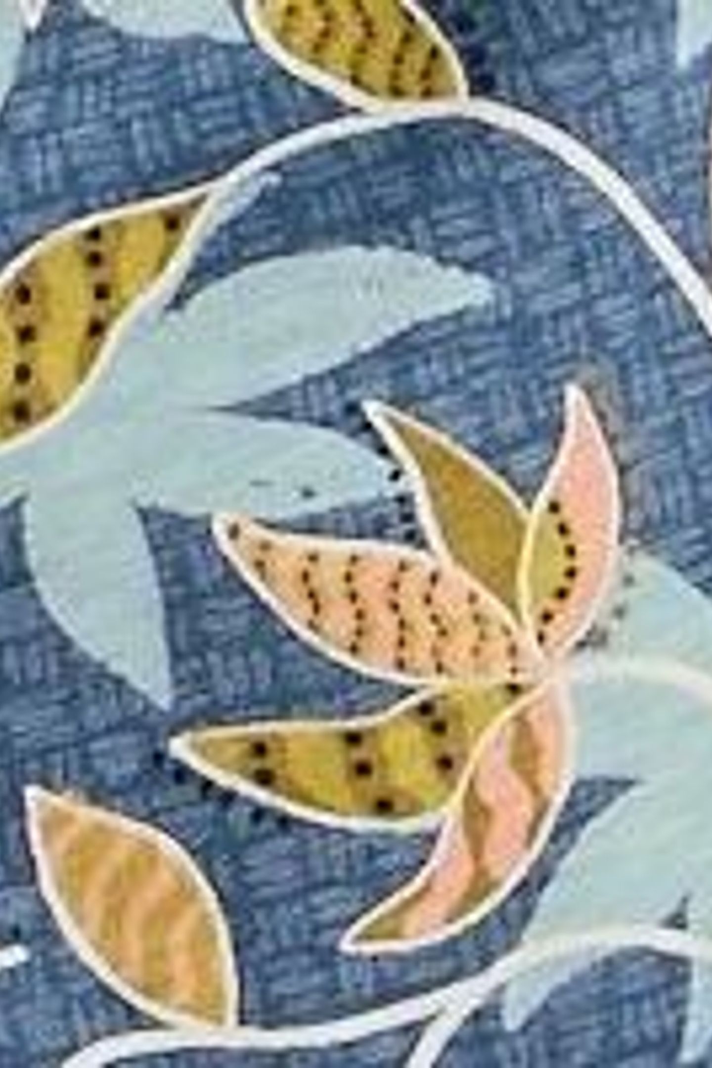 BAMBOO LEAVES PRINTED POLO BLUE PRINT 5