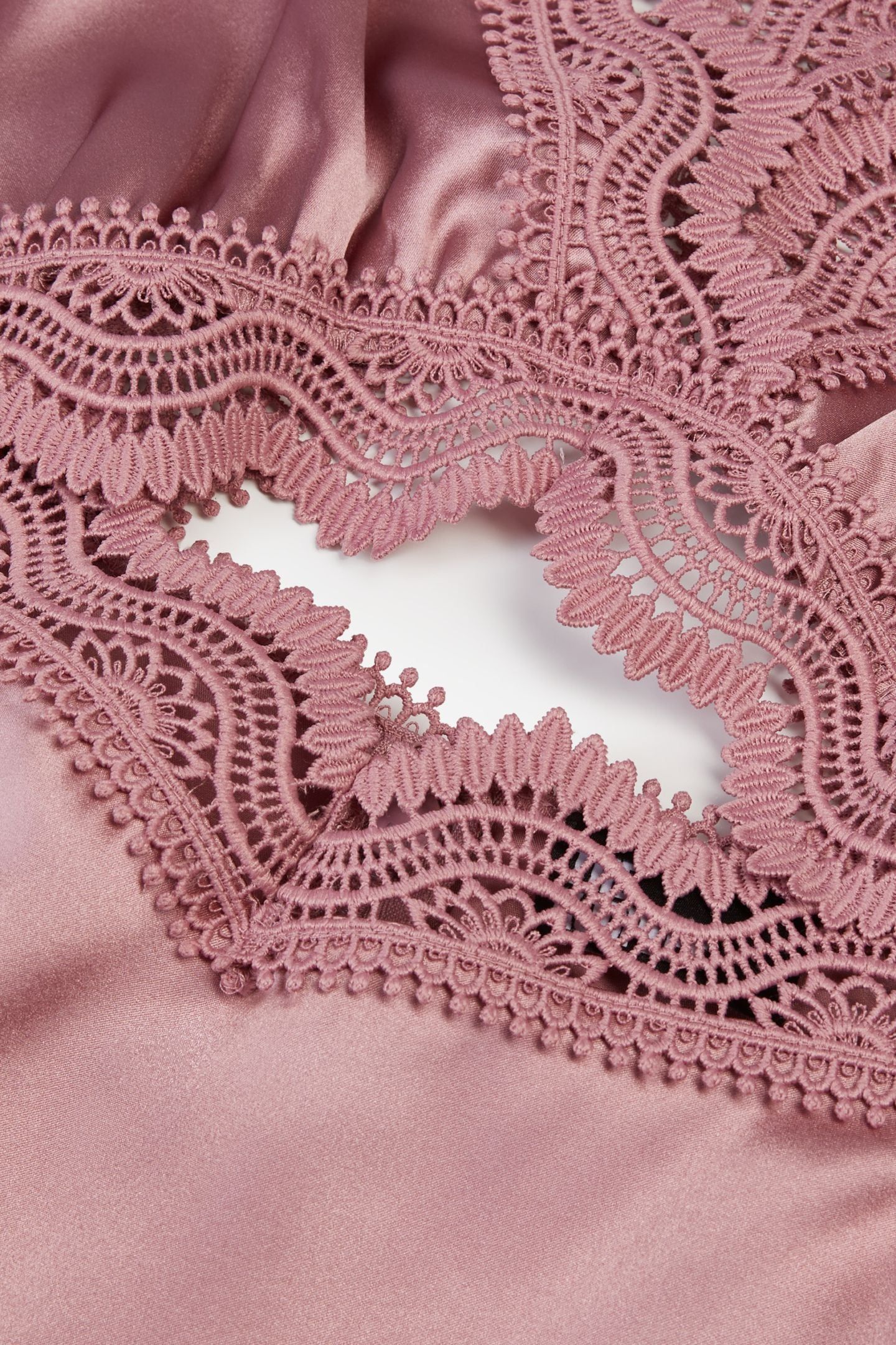 SILK TOP WITH GUIPURE PINK WOOD 6