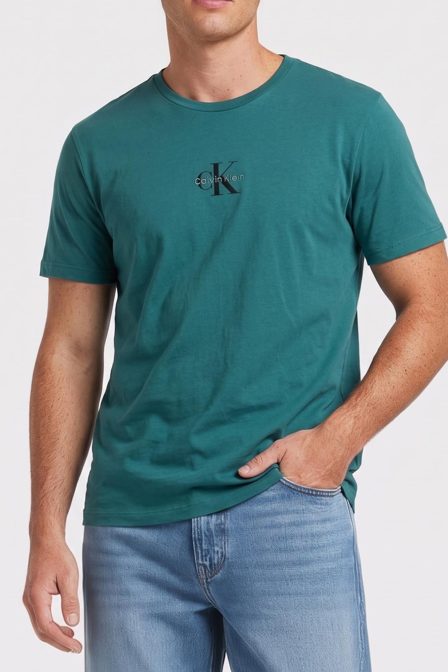 SS 30S MICRO MONOGRAM TEE NORTH SEA 1