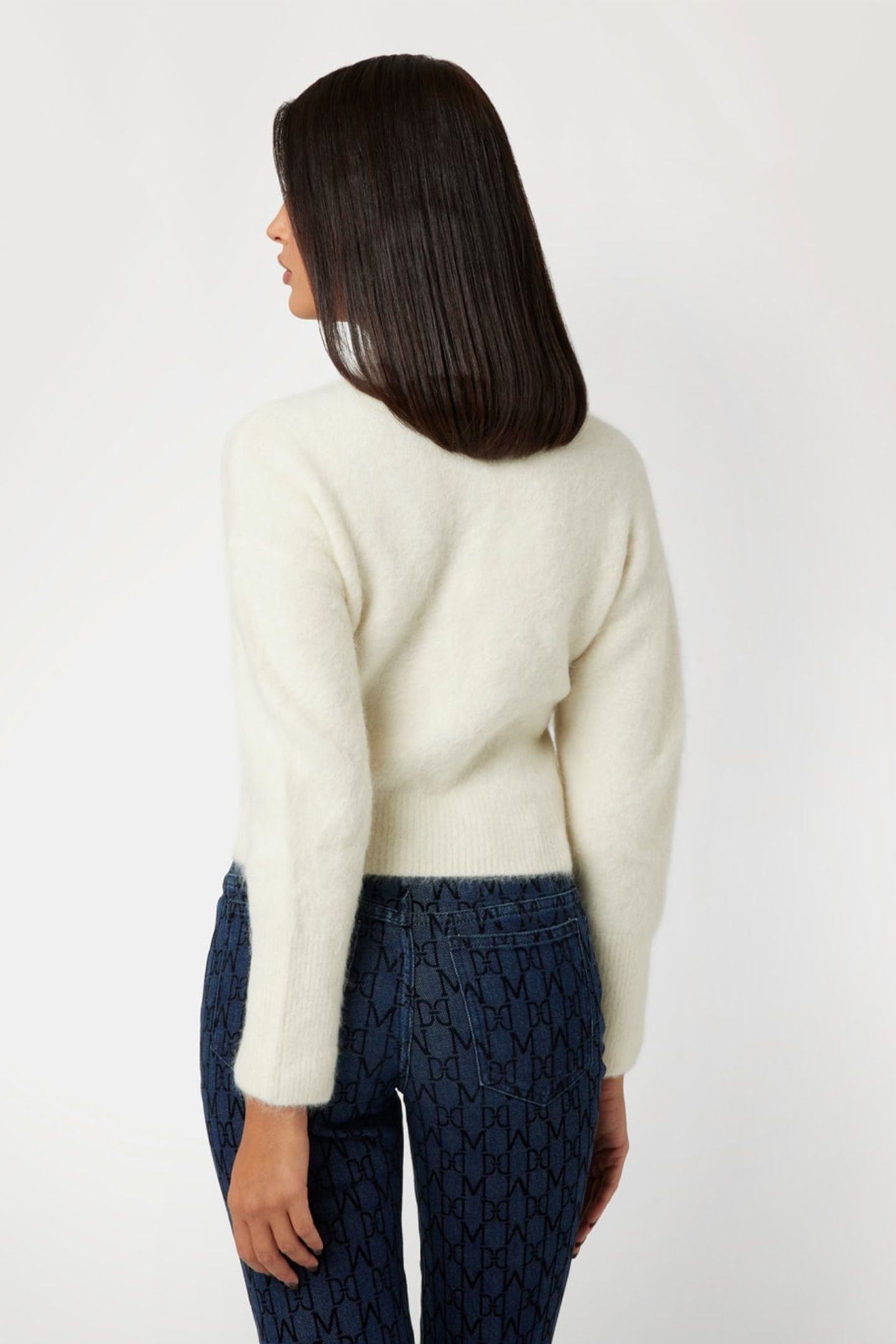 DENISE CROP SWEATER PALE PEARL MULTI 7