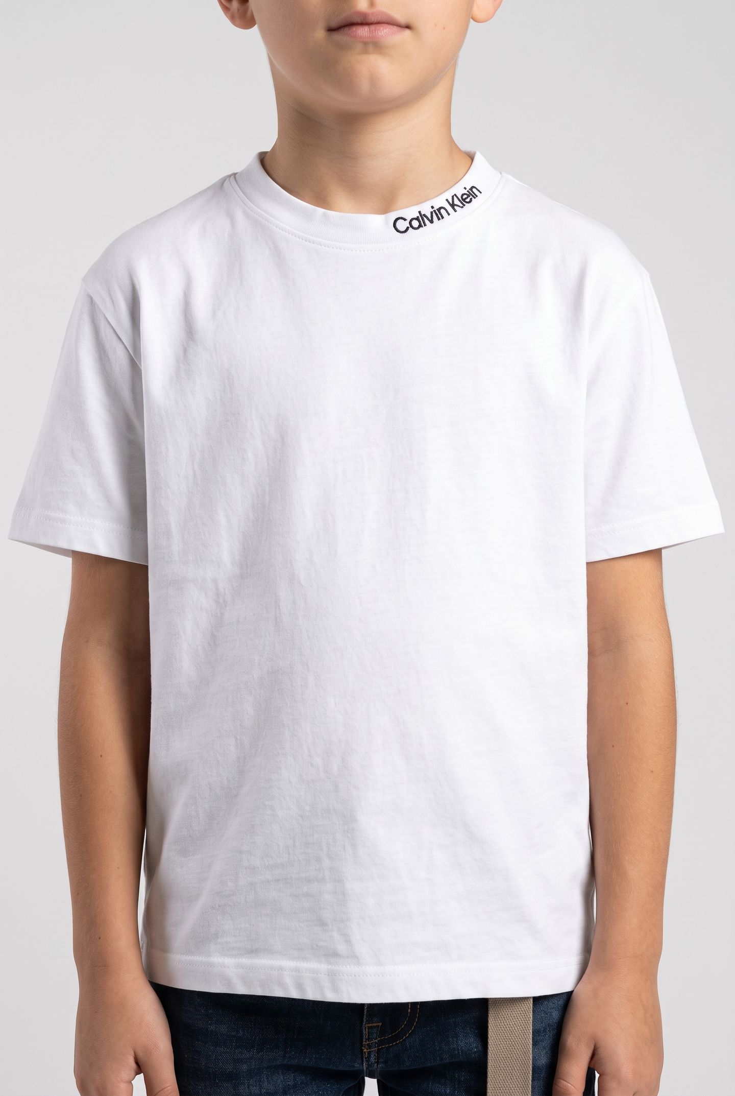 BOYS 2-PACK EMBROIDERED LOGO SHORT SLEEVE SET BRIGHT WHITE/B 3