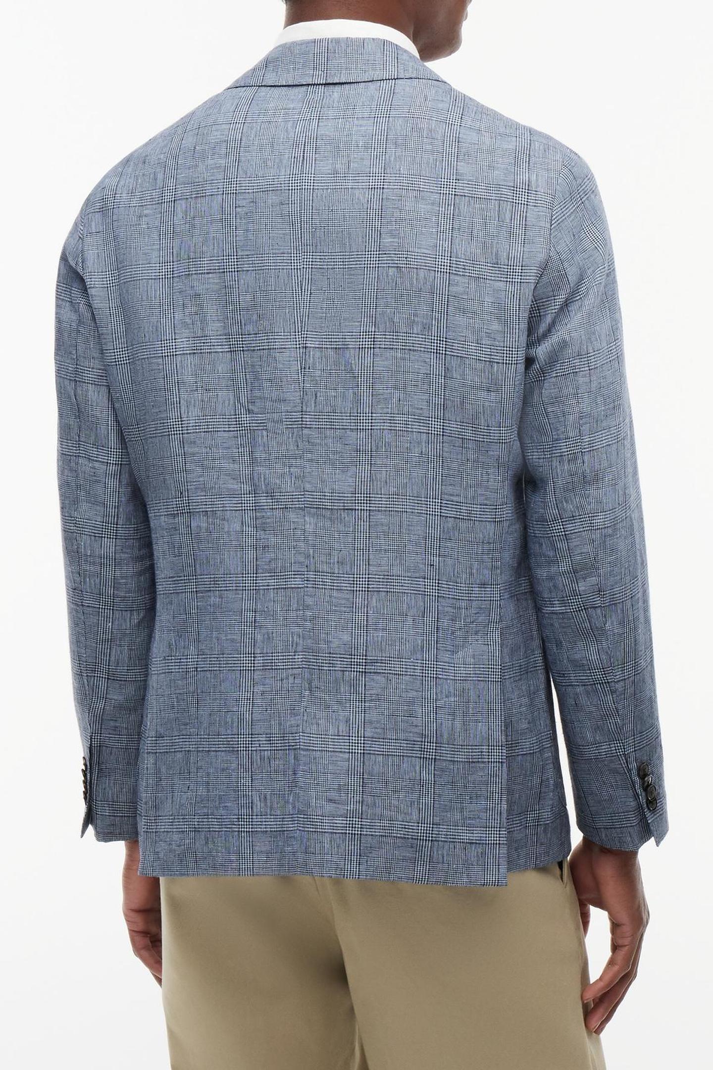 DC SMALL CHECK BLAZER NAVY IRIS CHECK 2