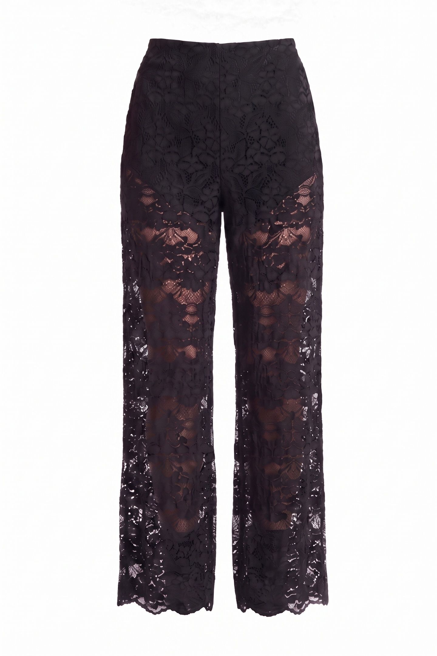 STRETCH LACE TROUSERS BLACK 3