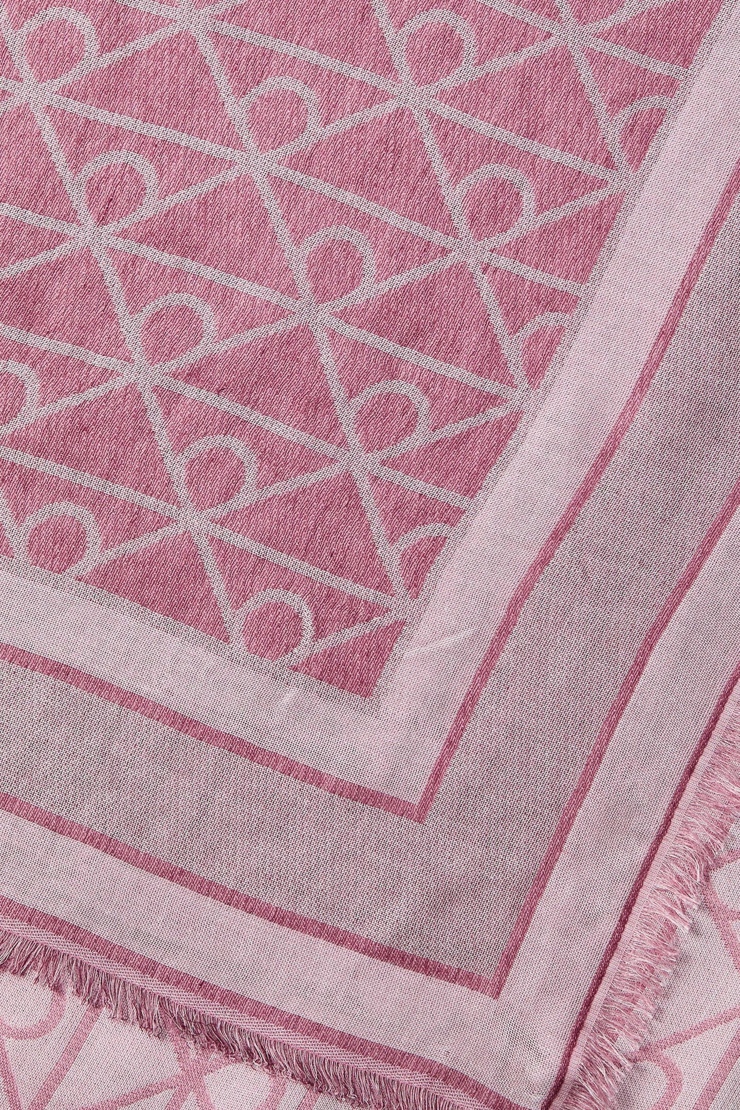 EMBLEM AOP JACQUARD SCARF CRADLE PINK 2