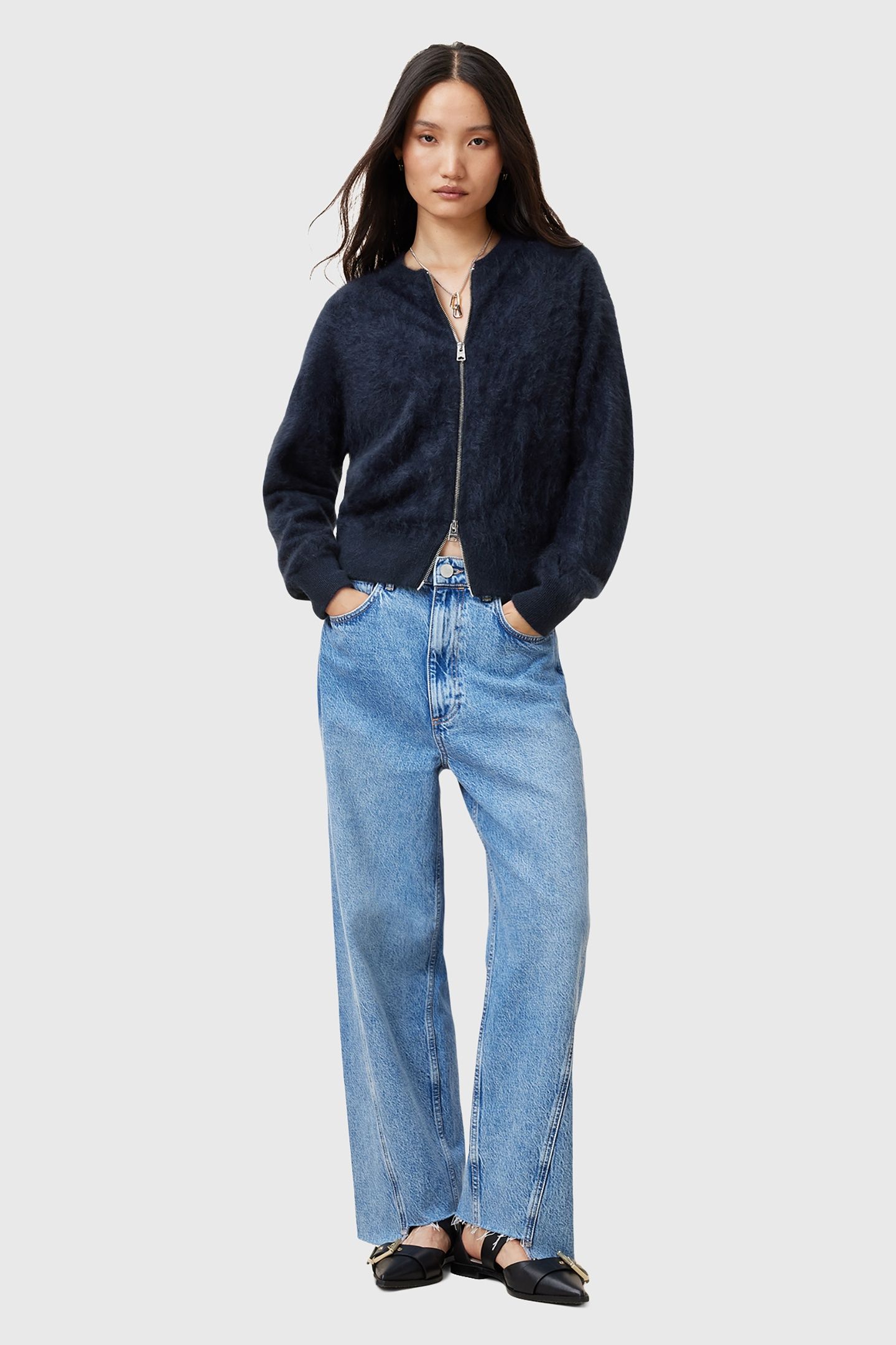 REBEL ZIP CARDIGAN INK BLUE 2