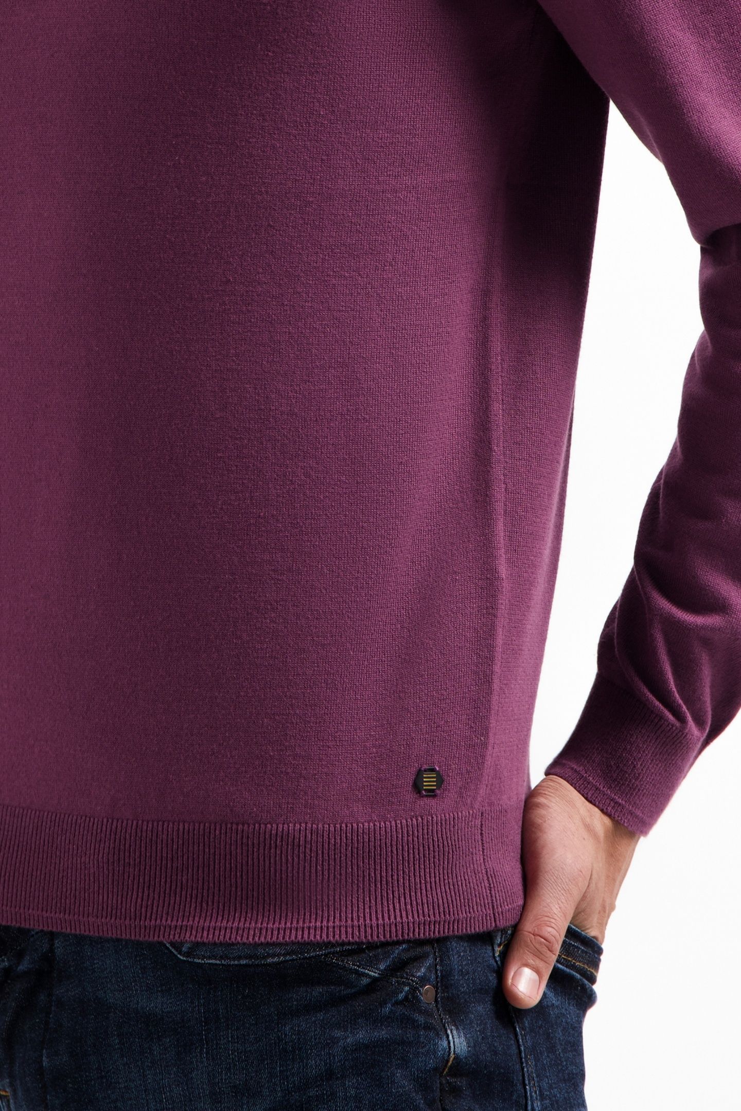 PULLOVER POLO ZIP DARK WINE 7