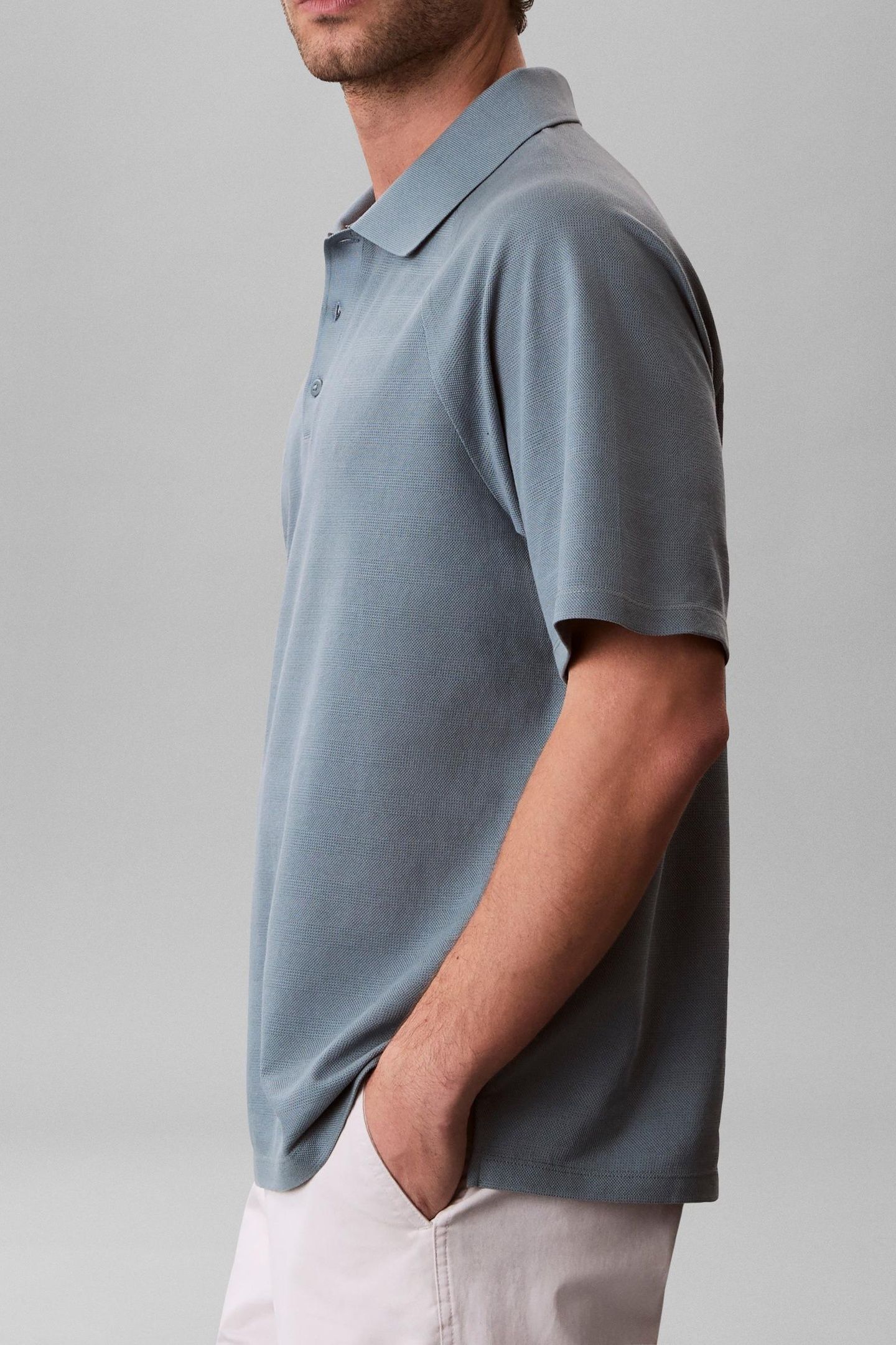 SS EASY BAR JACQUARD POLO FROSTED SPRUCE 4