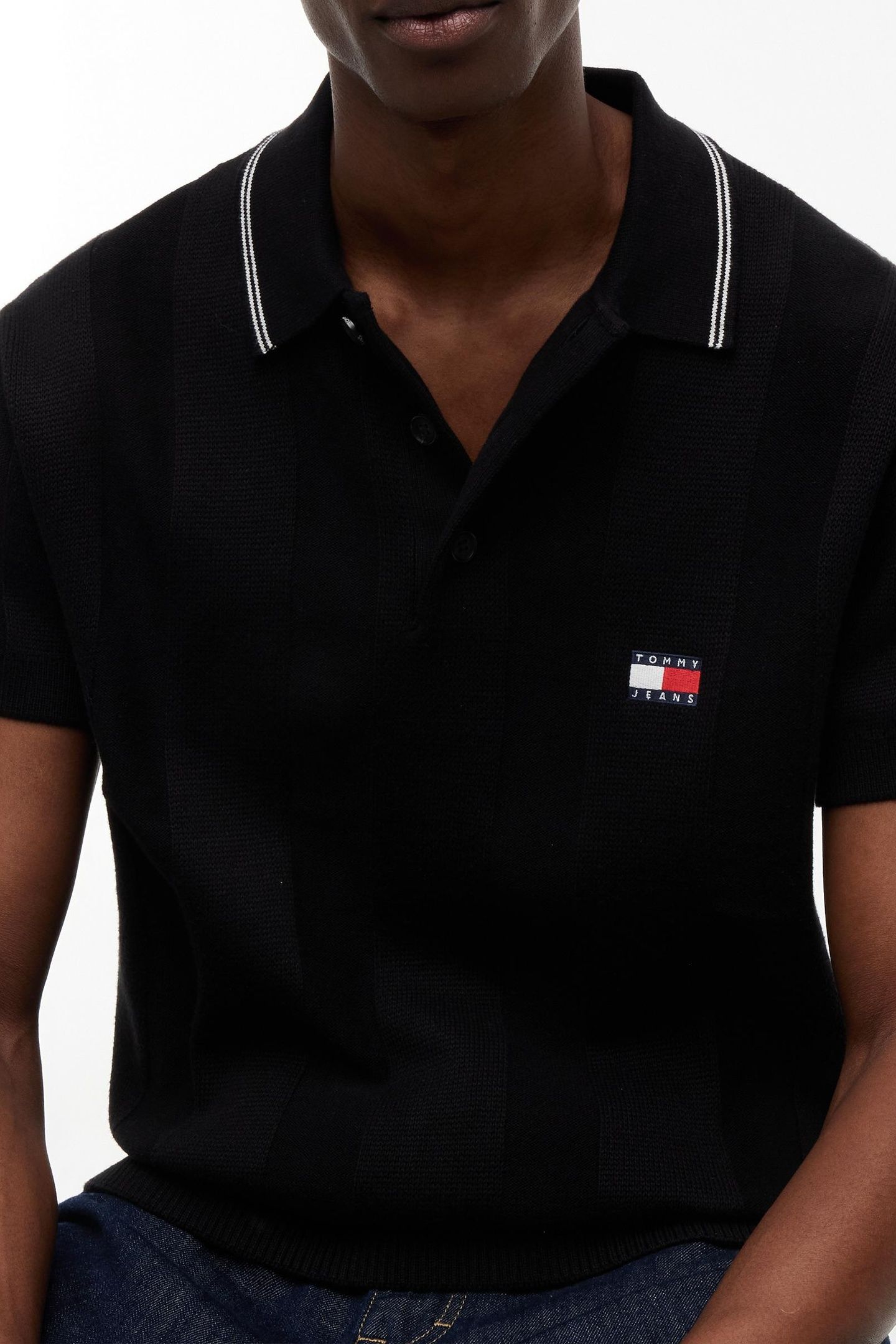 REGULAR SS BADGE KNIT BLACK 5
