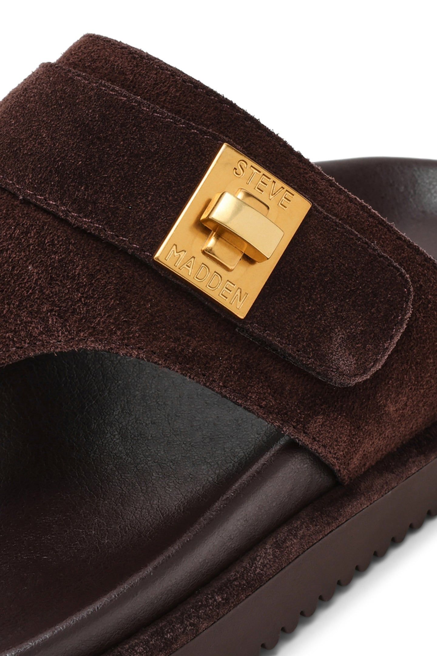 TUNED-IN SANDALS CHOCOLATE BROWN SUEDE 5