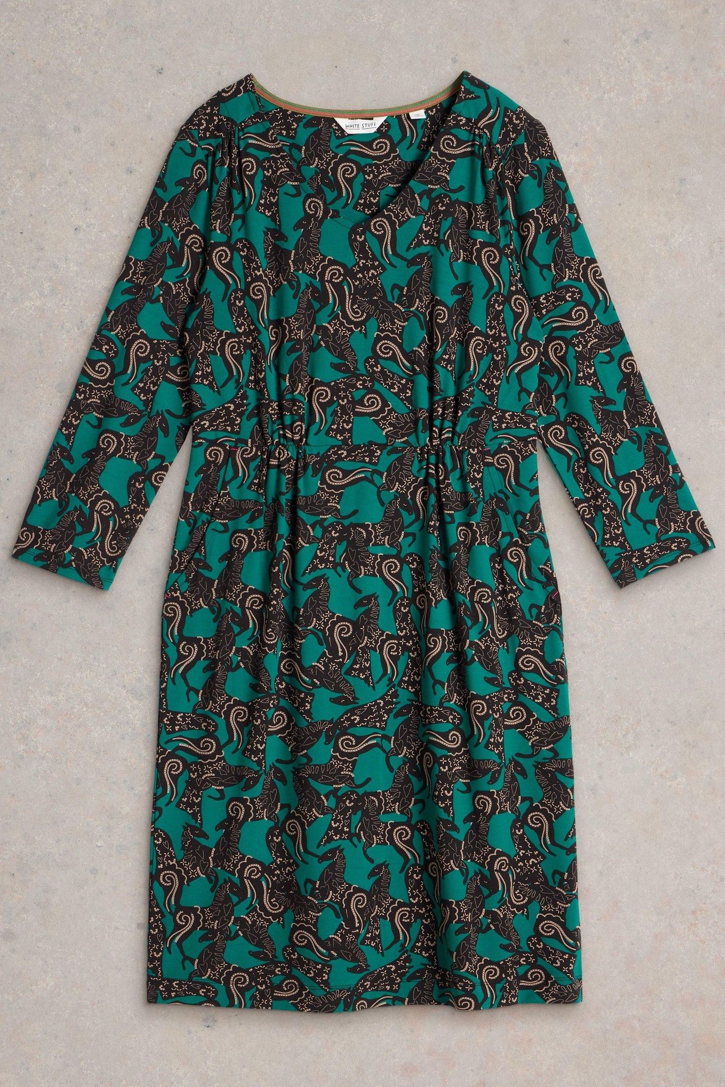 TALLIE JERSEY DRESS BLACK MULTI 4