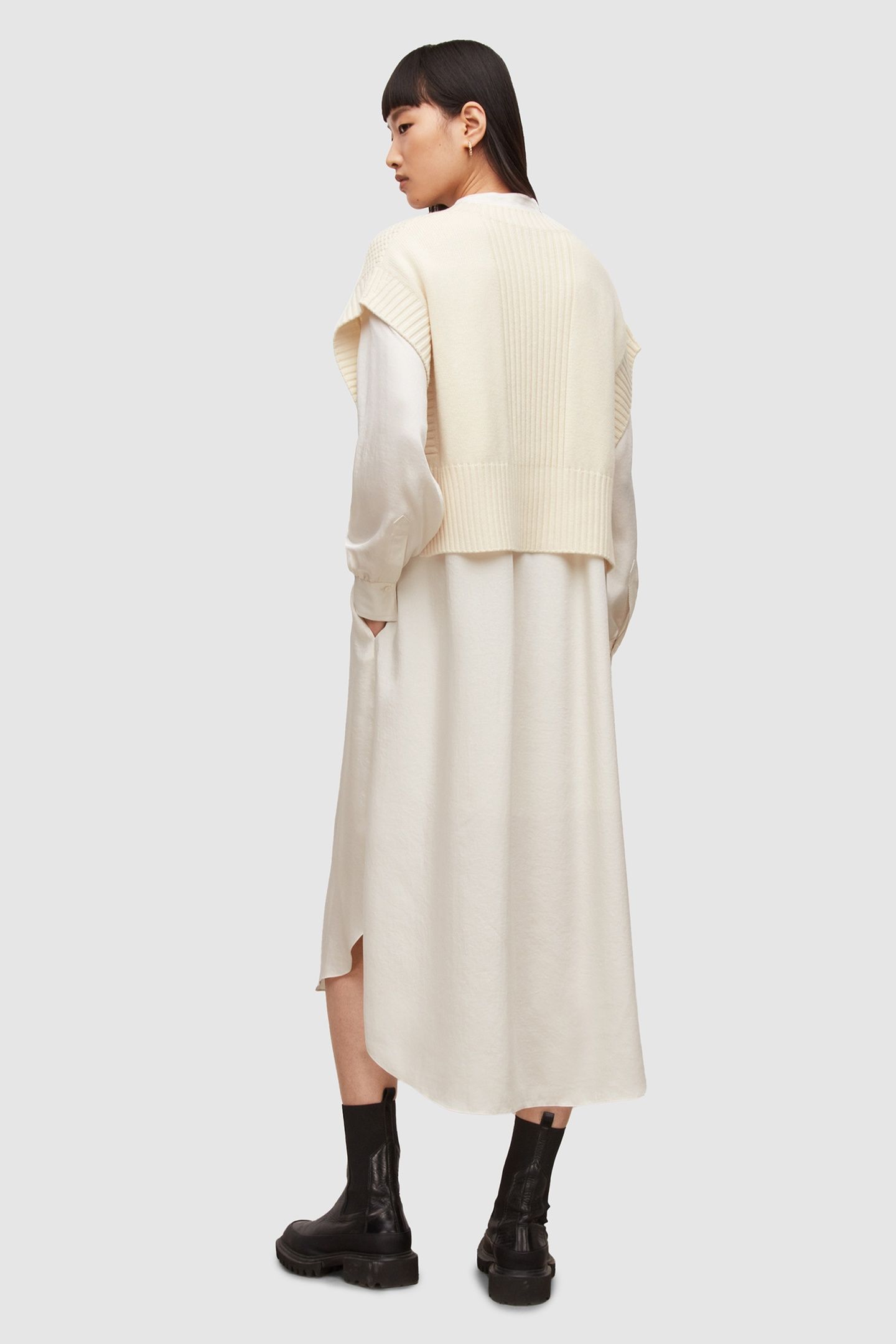 AGA SHIRT DRESS IVORY WHITE 5